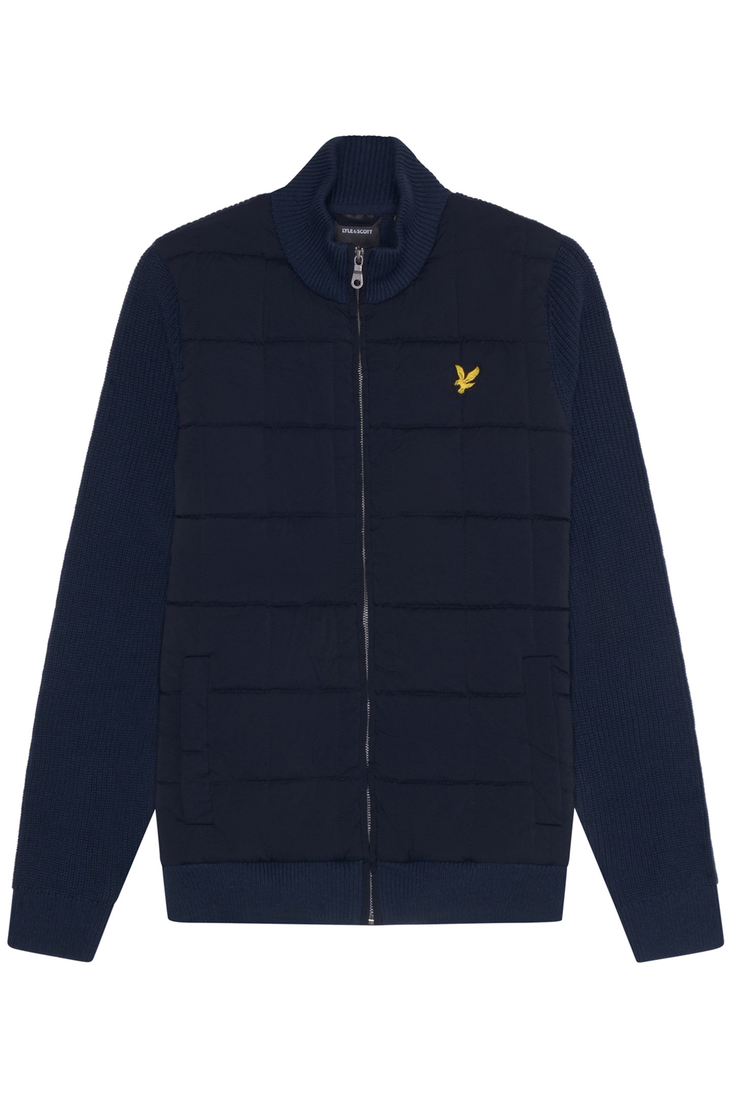 HYBRID TEXTURED ZIP THROUGH CARDIGAN MUDDY NAVY 4