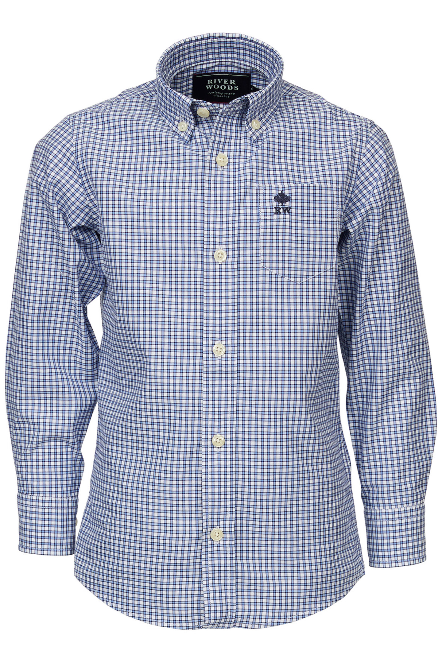 CUSTOM FIT WALLSTREET SHIRT IN BLUE 1