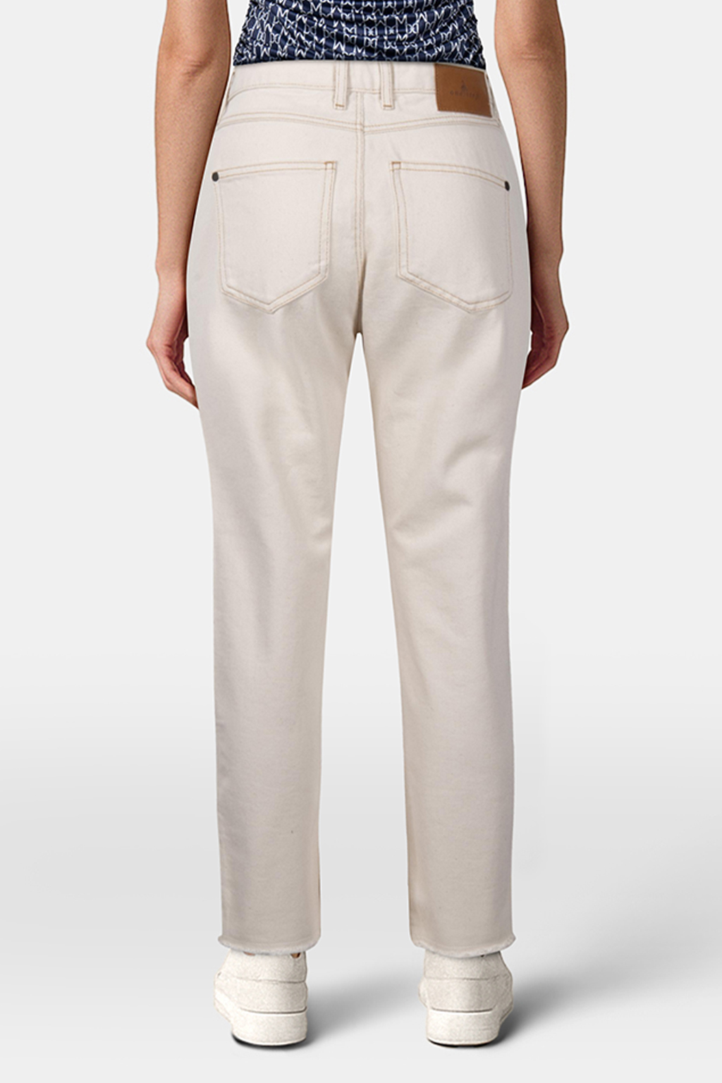 LE TAYLOR - 7/8TH ECRU MOM JEANS 2