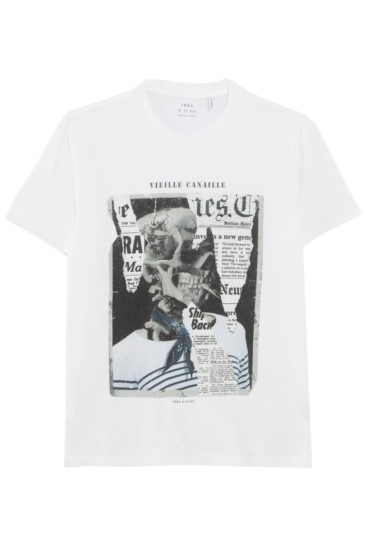 OFF-WHITE ORGANIC COTTON SKELETON-SAILOR T-SHIRT 4