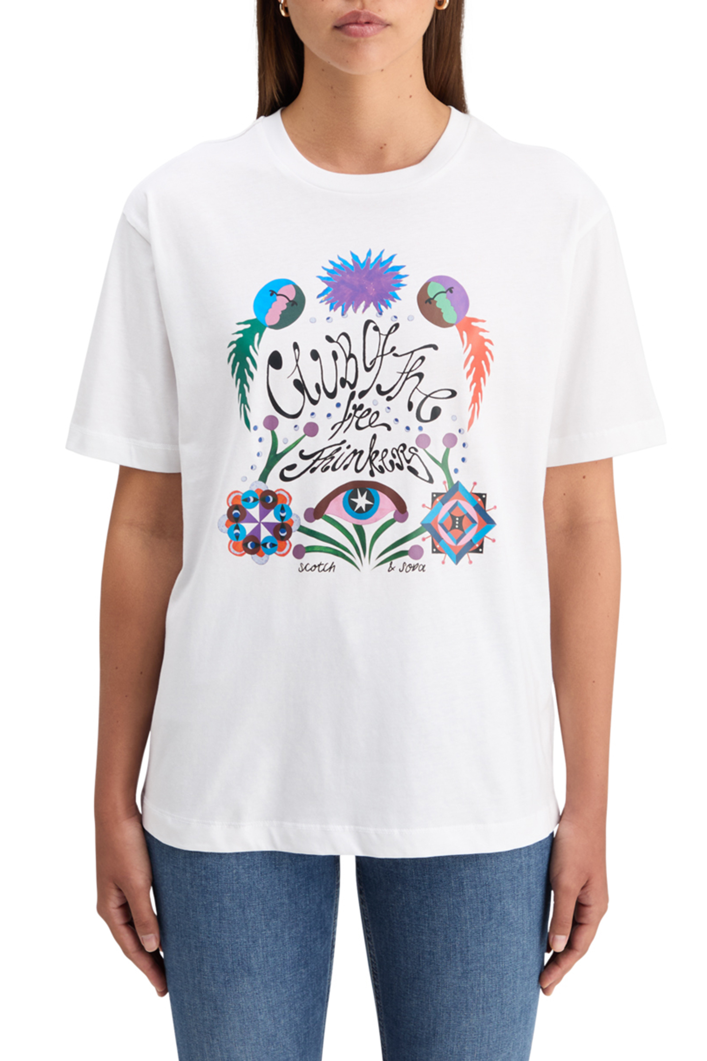 CHEST ARTWORK LOOSE FIT T-SHIRT WHITE 1