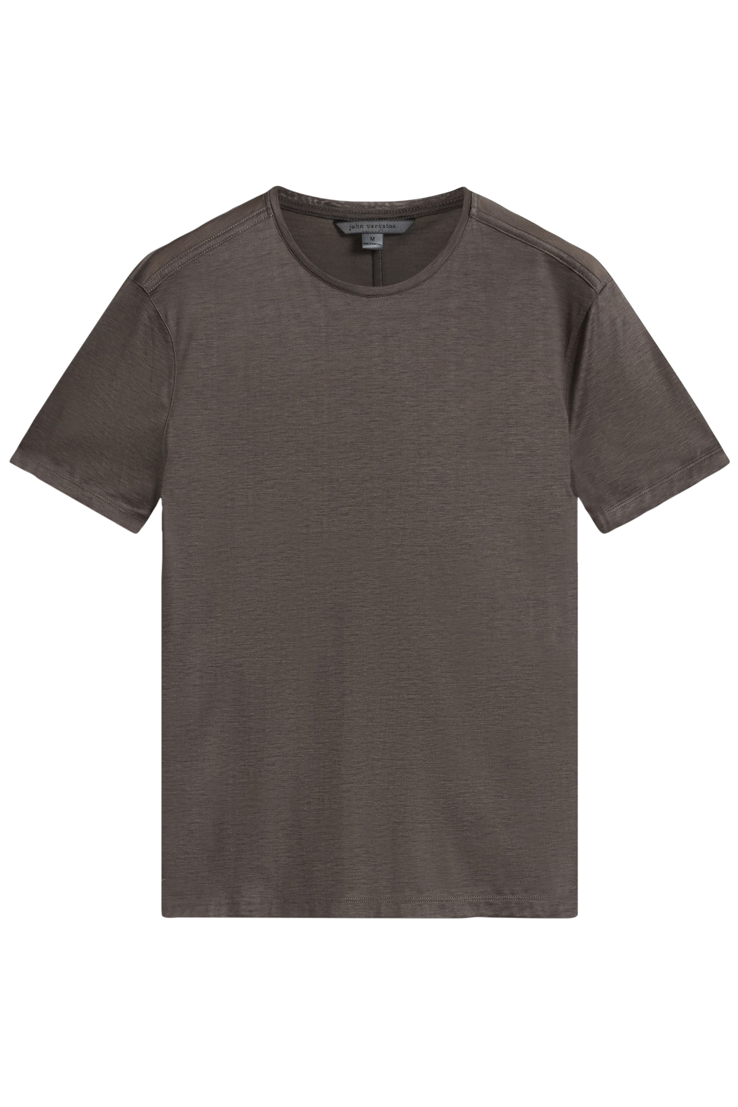 AMATO REGULAR FIT SS CREW DARK BROWN 2