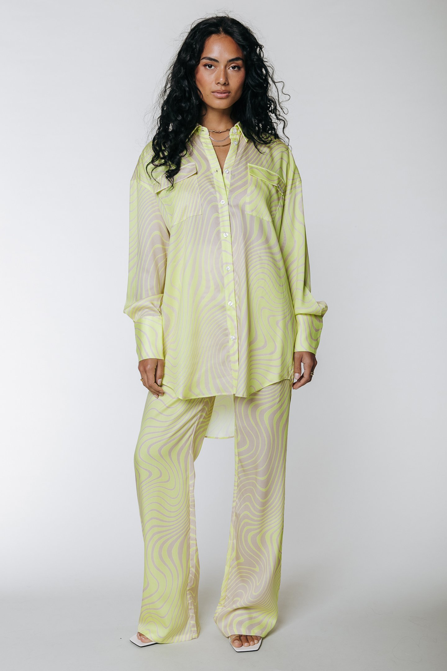 TATUM LIQUID BLOUSE LIME 1