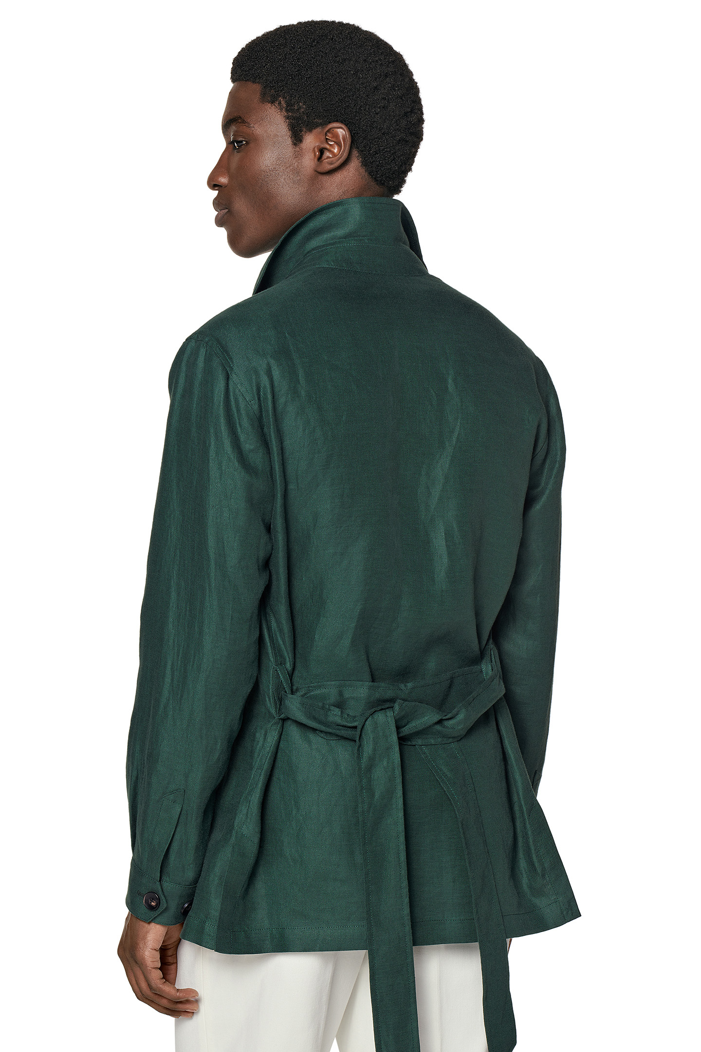 GREEN RELAXED FIT SAFARI JACKET GREEN 2