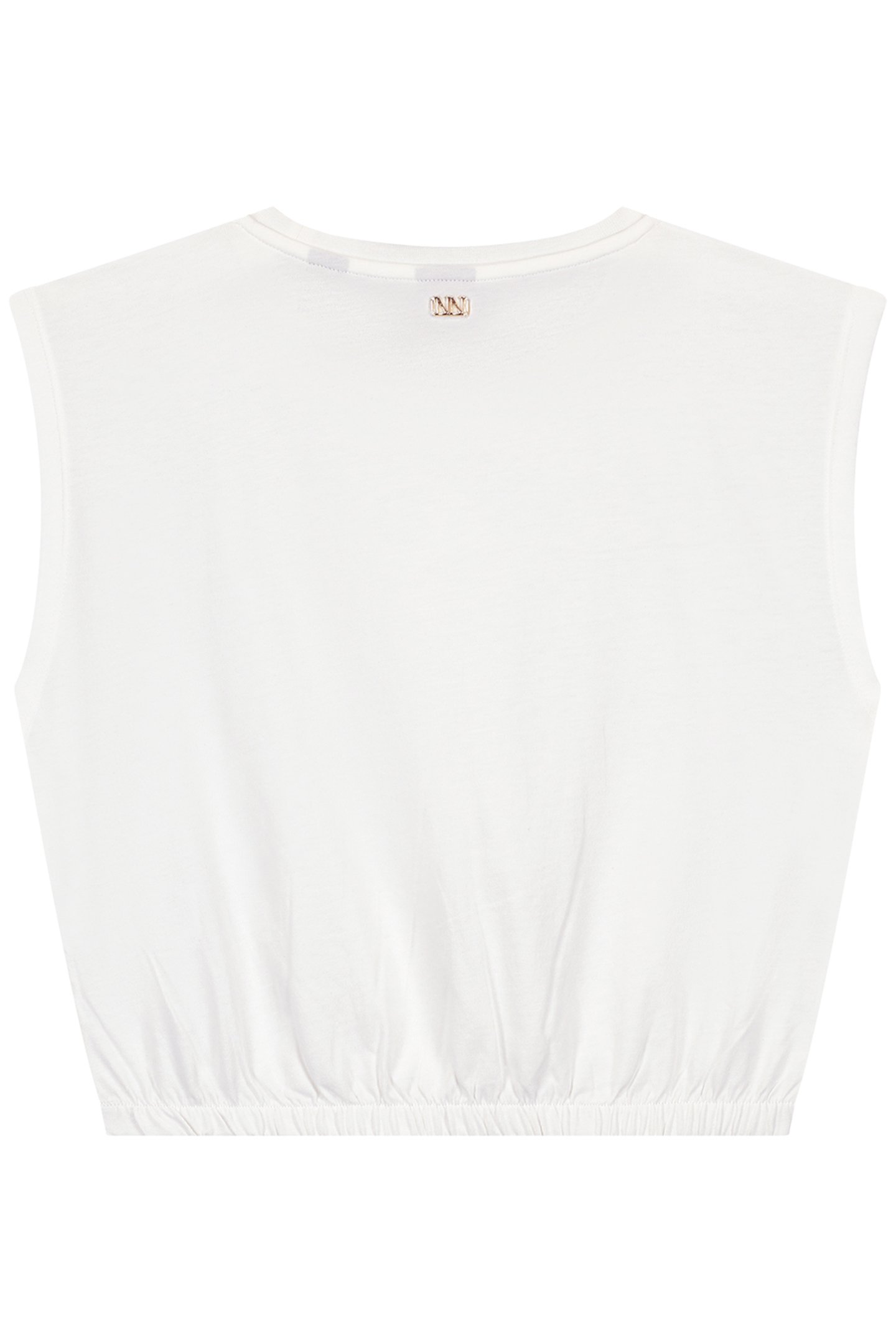 ELASTIC WAIST T-SHIRT OFF WHITE 3