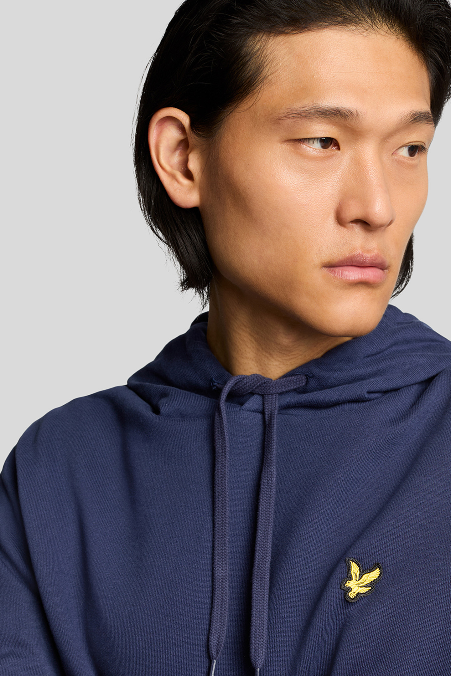 STACK LOGO PULLOVER HOODIE NAVY 4