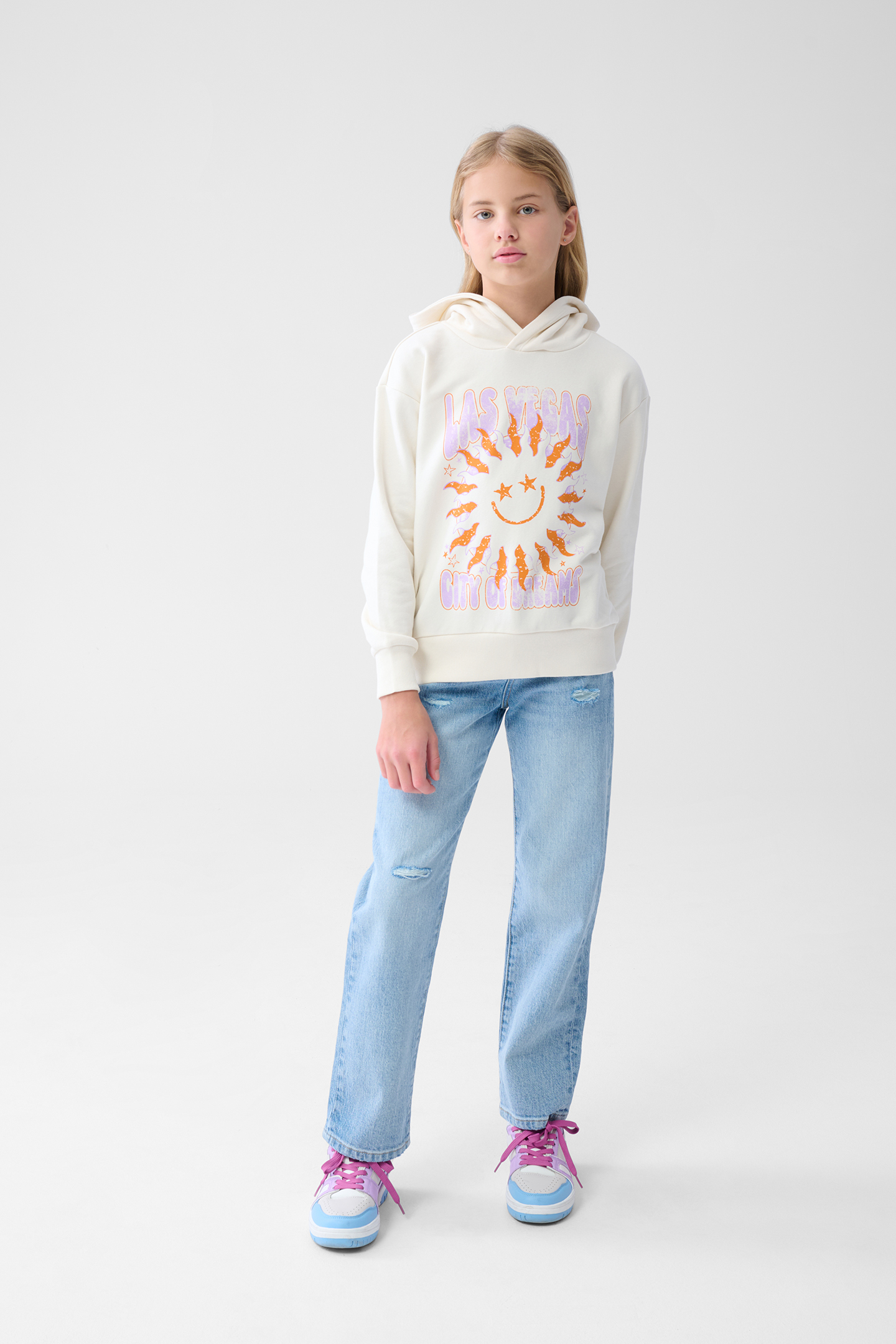 GIRLS GBM-SBARIZONA HOODIE OFFWHITE 2