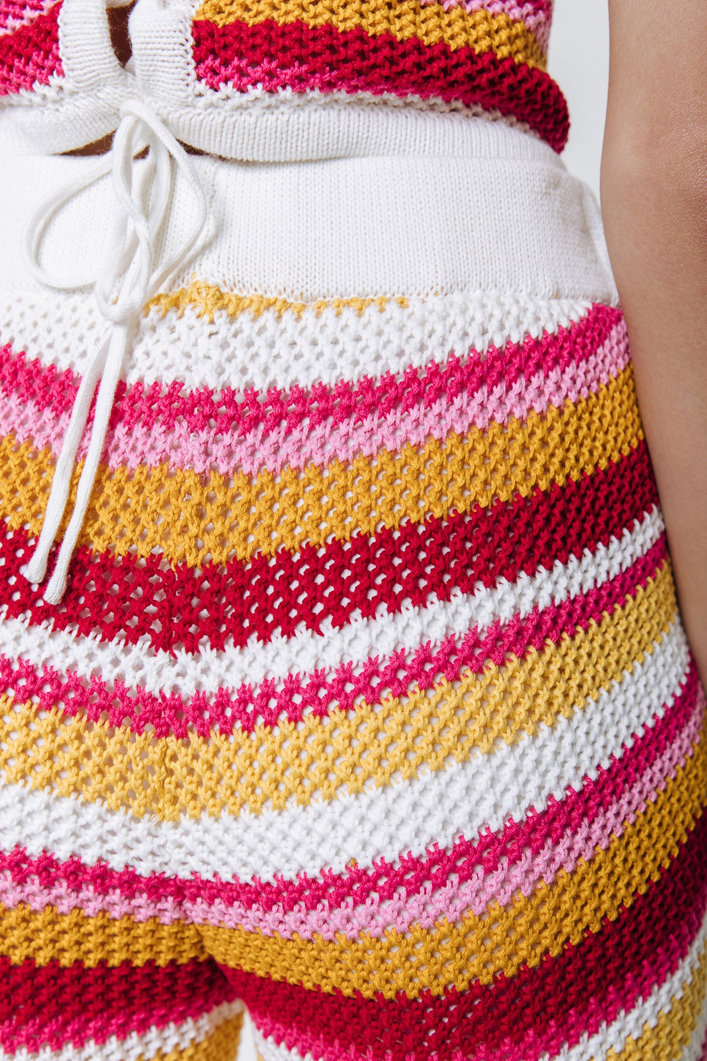 LOEKIE CROCHET STRIPE FLARE PANTS MULTICOLOR 4