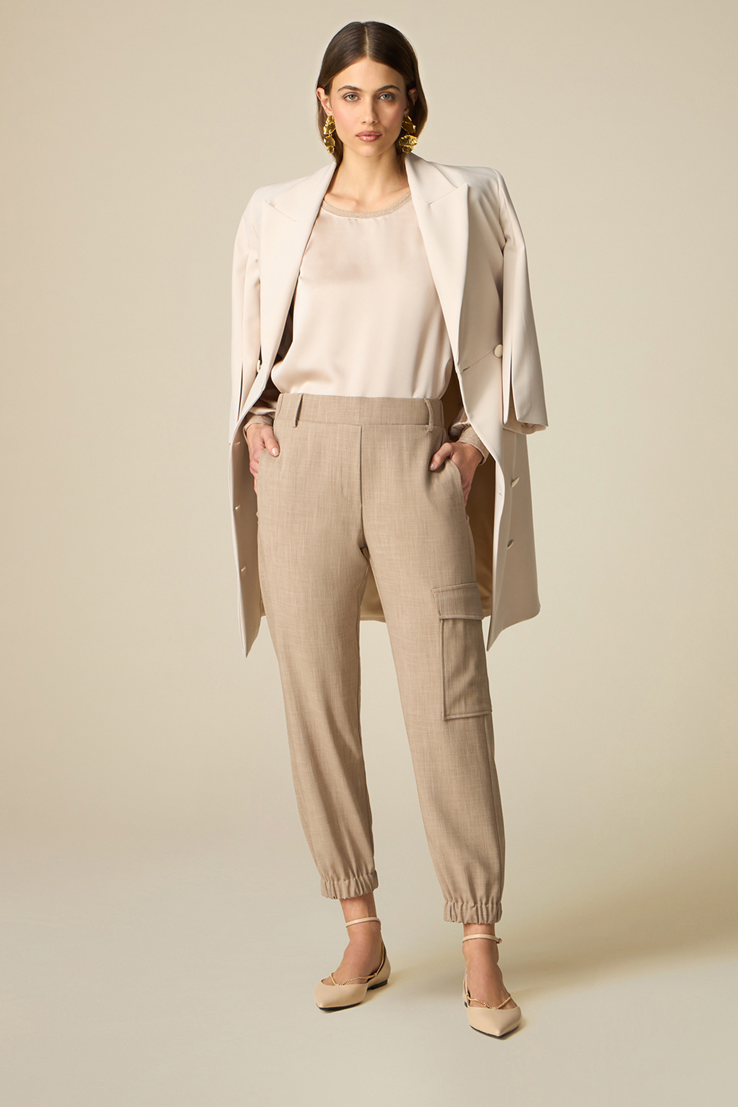 MÉLANGE CARGO JOGGERS NATURAL 2