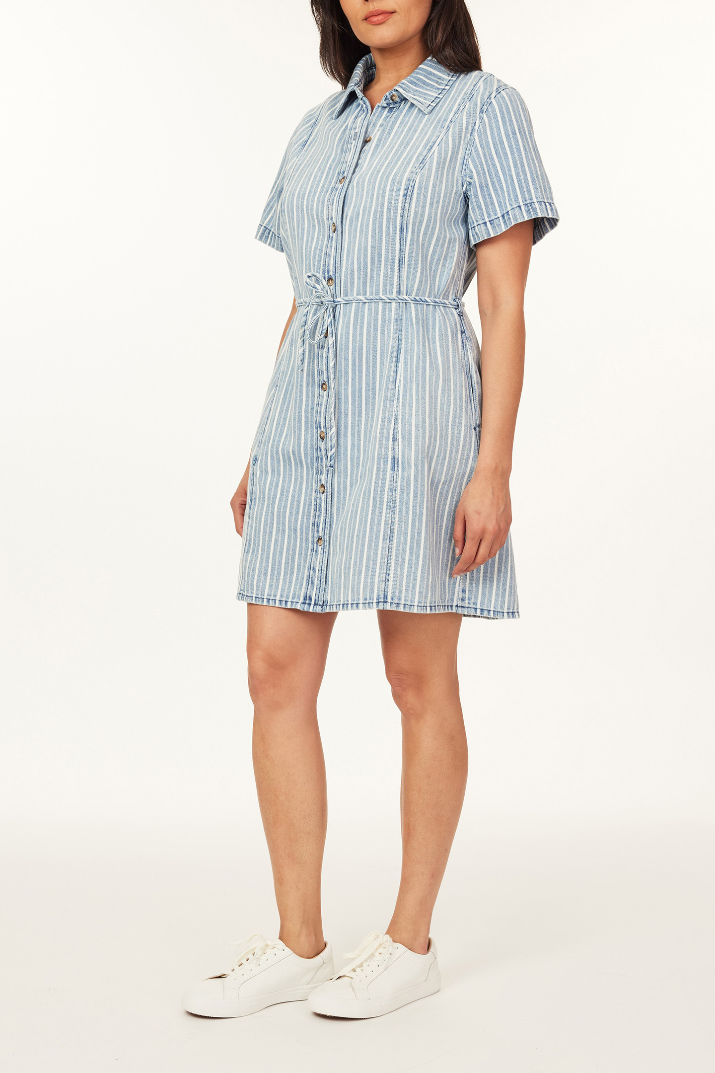 STRIPE EASY SHIRT DRESS BEL AIR 3