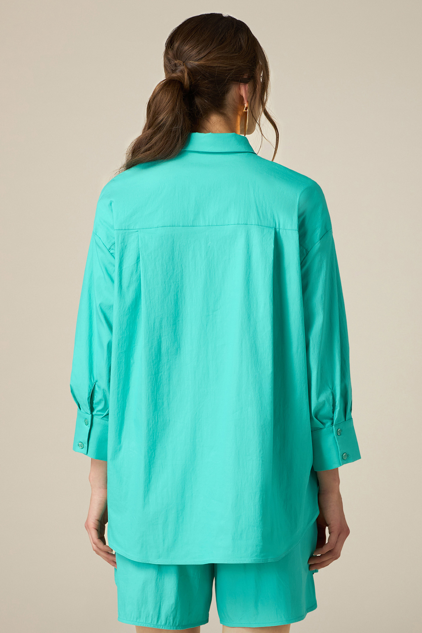 OVERSIZED POPLIN SHIRT BLUE 2