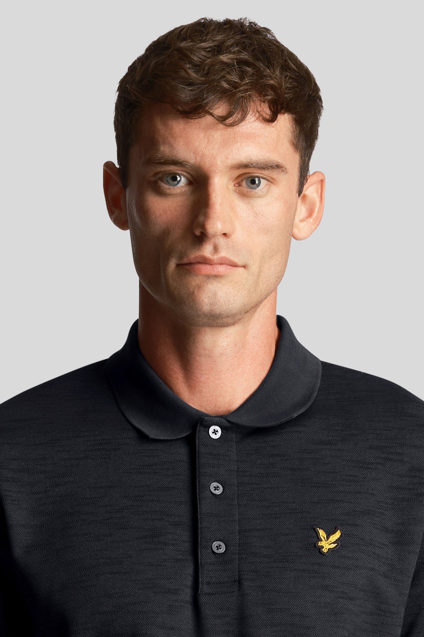 CHUNKY SLUB POLO SHIRT DARK NAVY 5