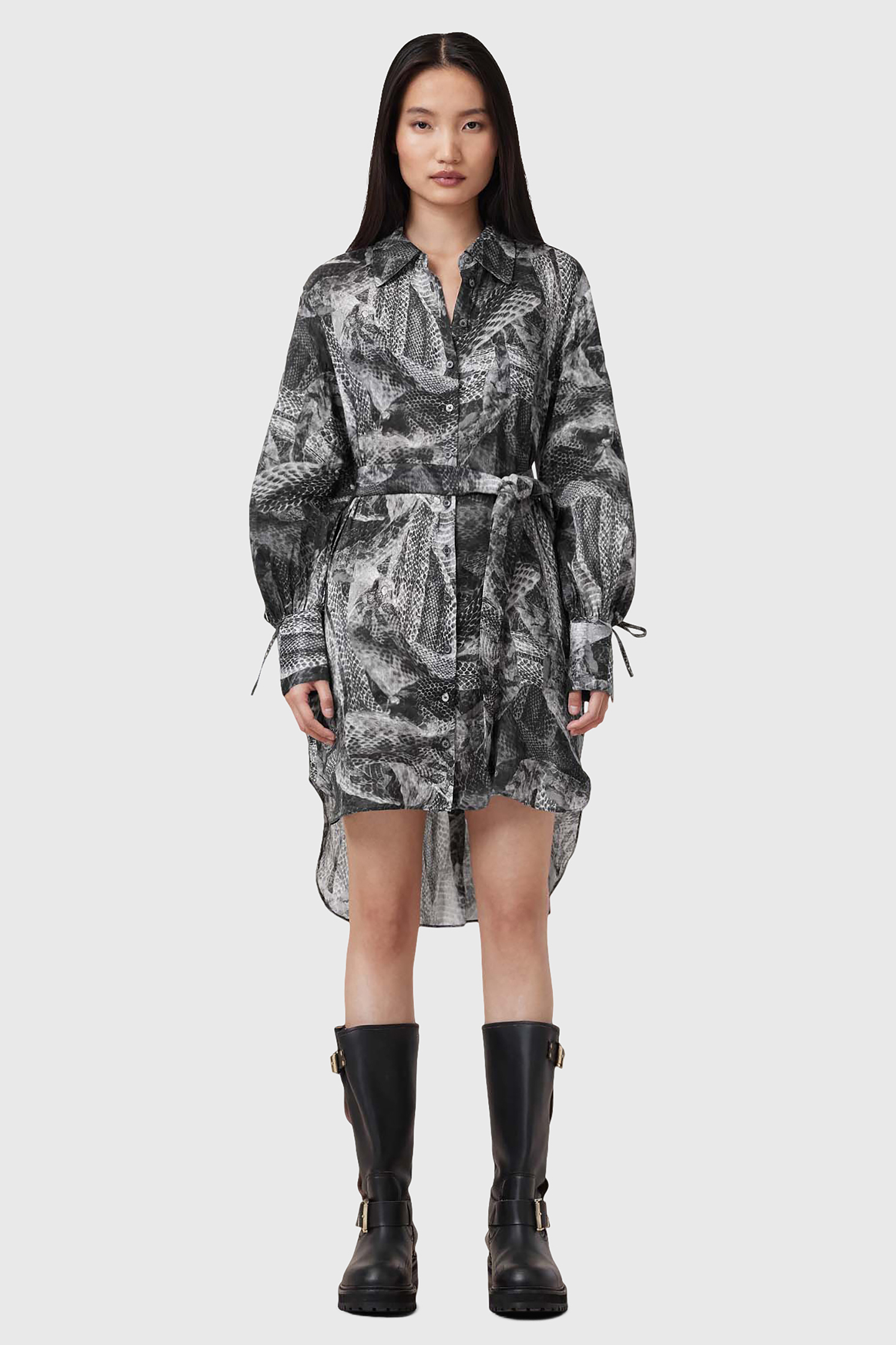 LEYLA DRESS EVOLVE SLATE GREY 2