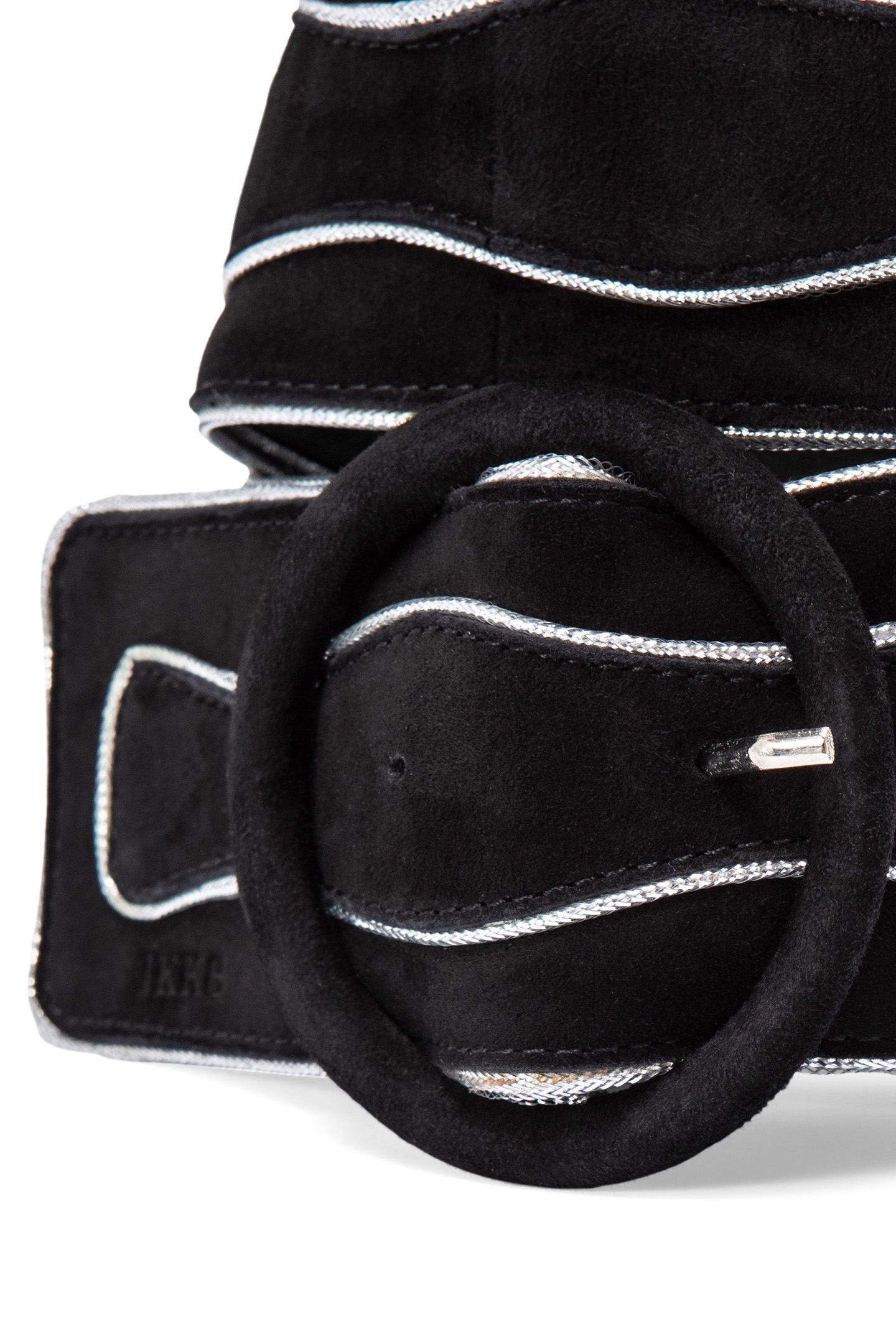 PURE EDITION – BLACK/SILVER SUEDE DRESS BELT 2