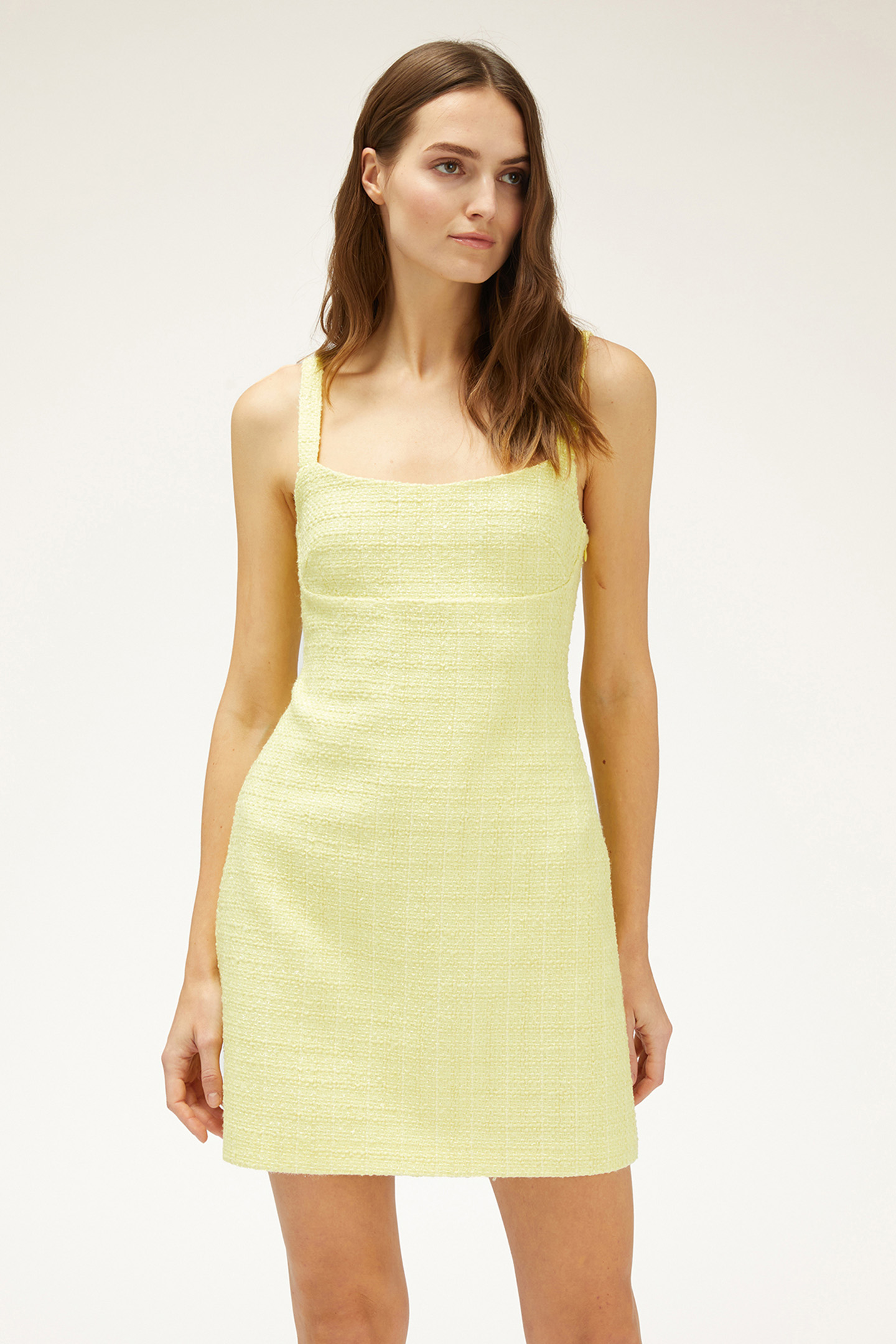 TWEED MINI DRESS YELLOW by Motivi
