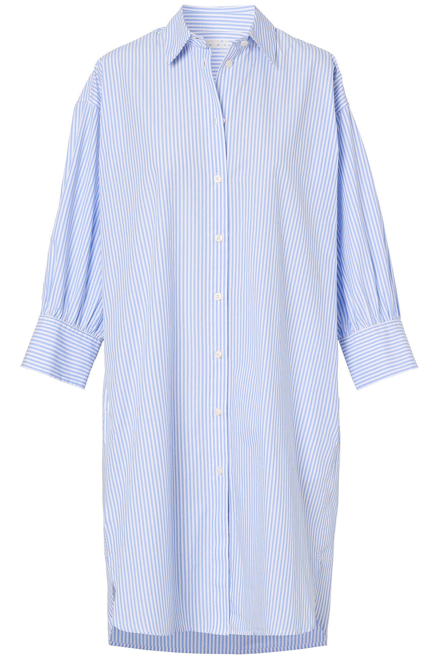STRIPED COTTON SHIRT DRESS AIR BLUE 3