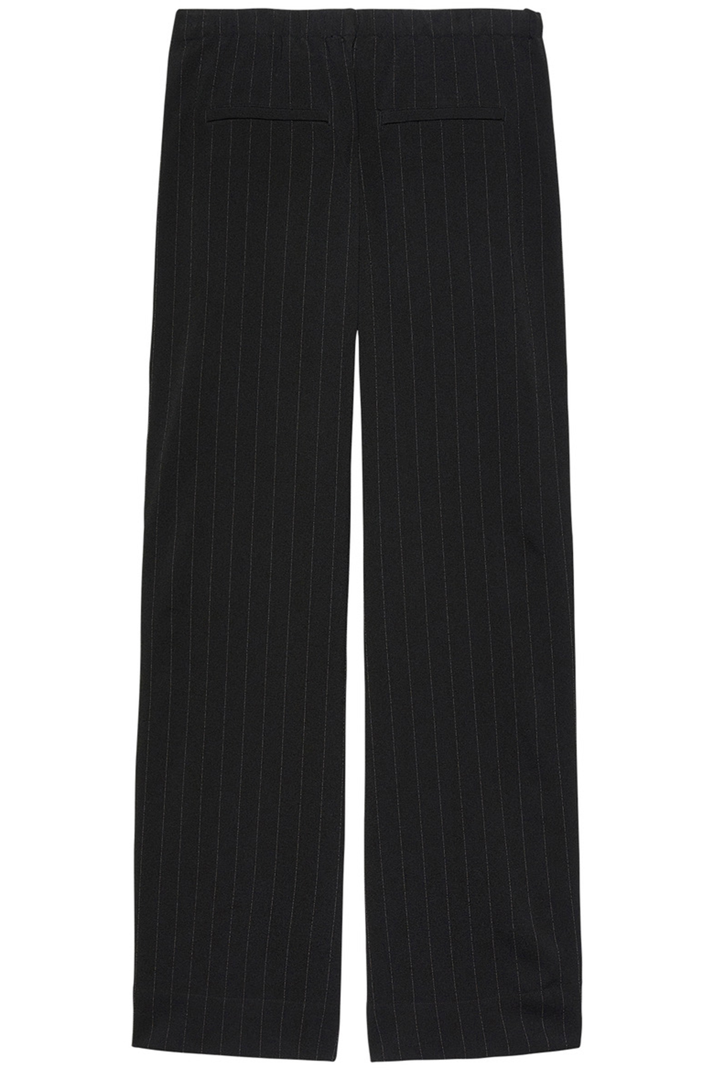 PINSTRIPE PULL-ON TROUSERS BLACK 2