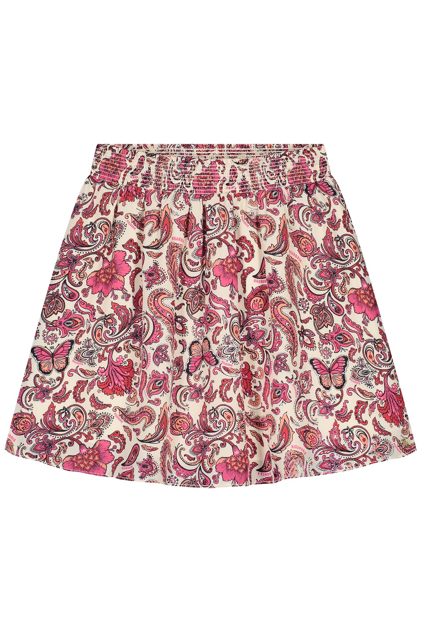 PAISLEY SKIRT VIBRANT ORANGE/FUCHSIA POP 2