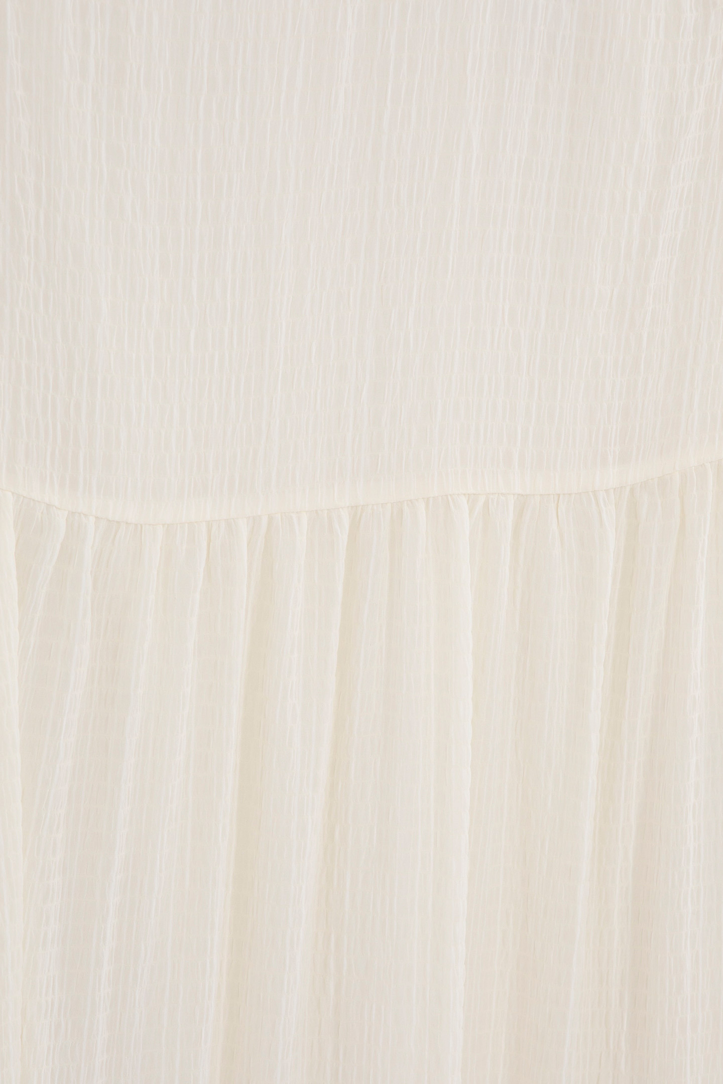 WHITE VOILE MAXI DRESS WITH CHECK PATTERN EFFECT 4