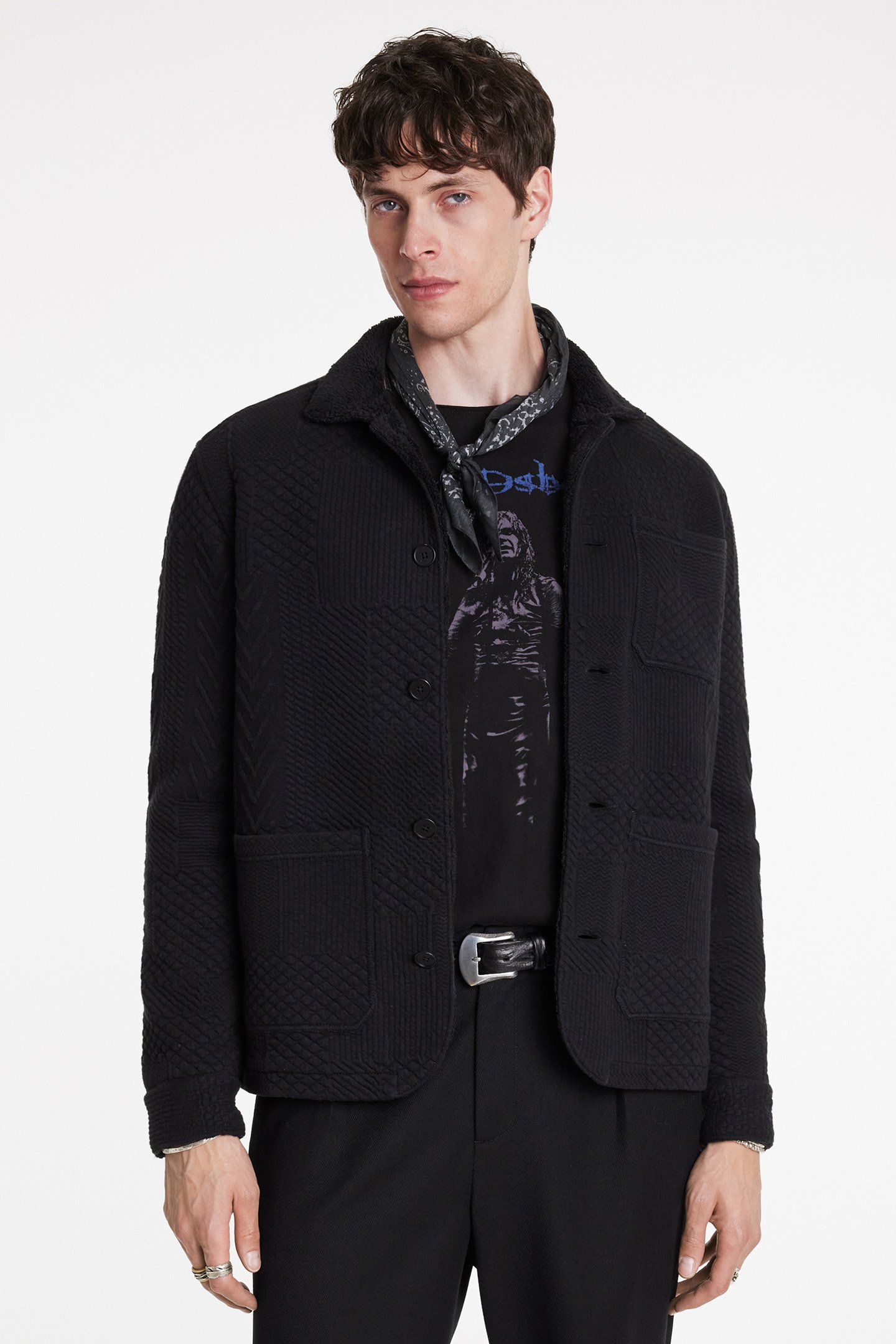 KENMARE LS SHERPA LINED Q BLACK 1