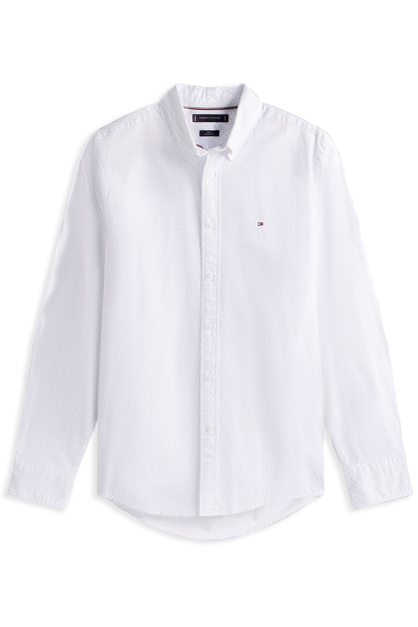 FLEX POPLIN SLIM FIT LS SHIRT WHITE/BREEZY BLUE 4
