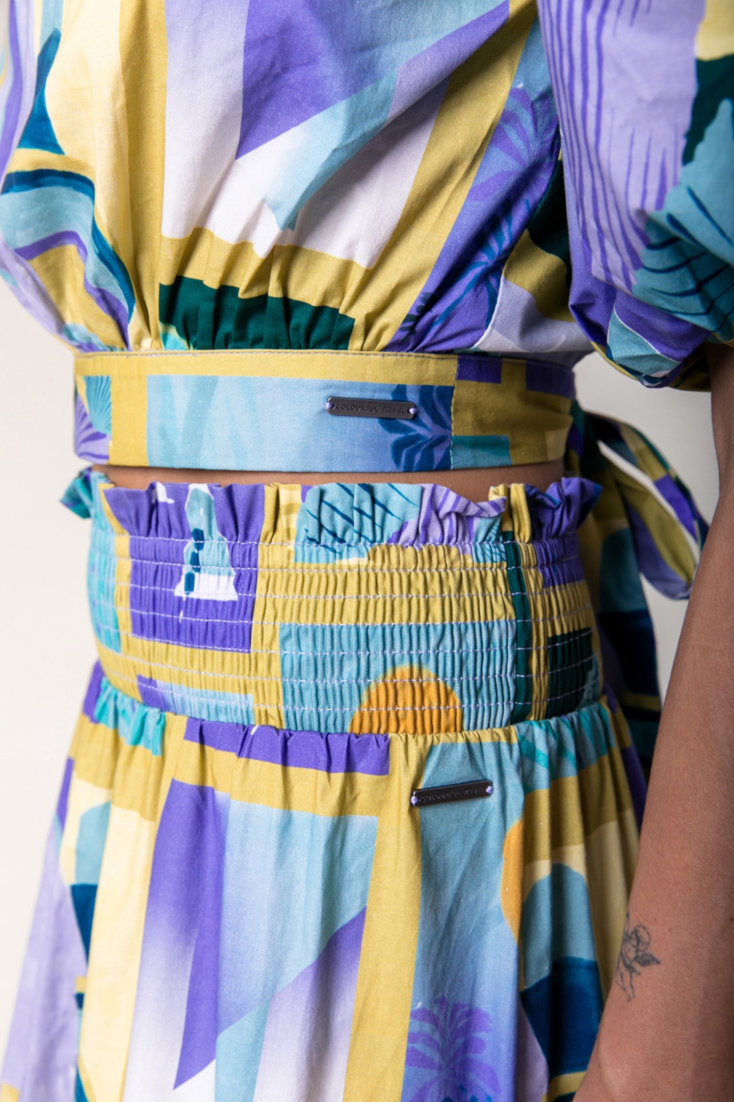 DEWI SCENERY SMOCK MAXI SKIRT MULTICOLOR 3