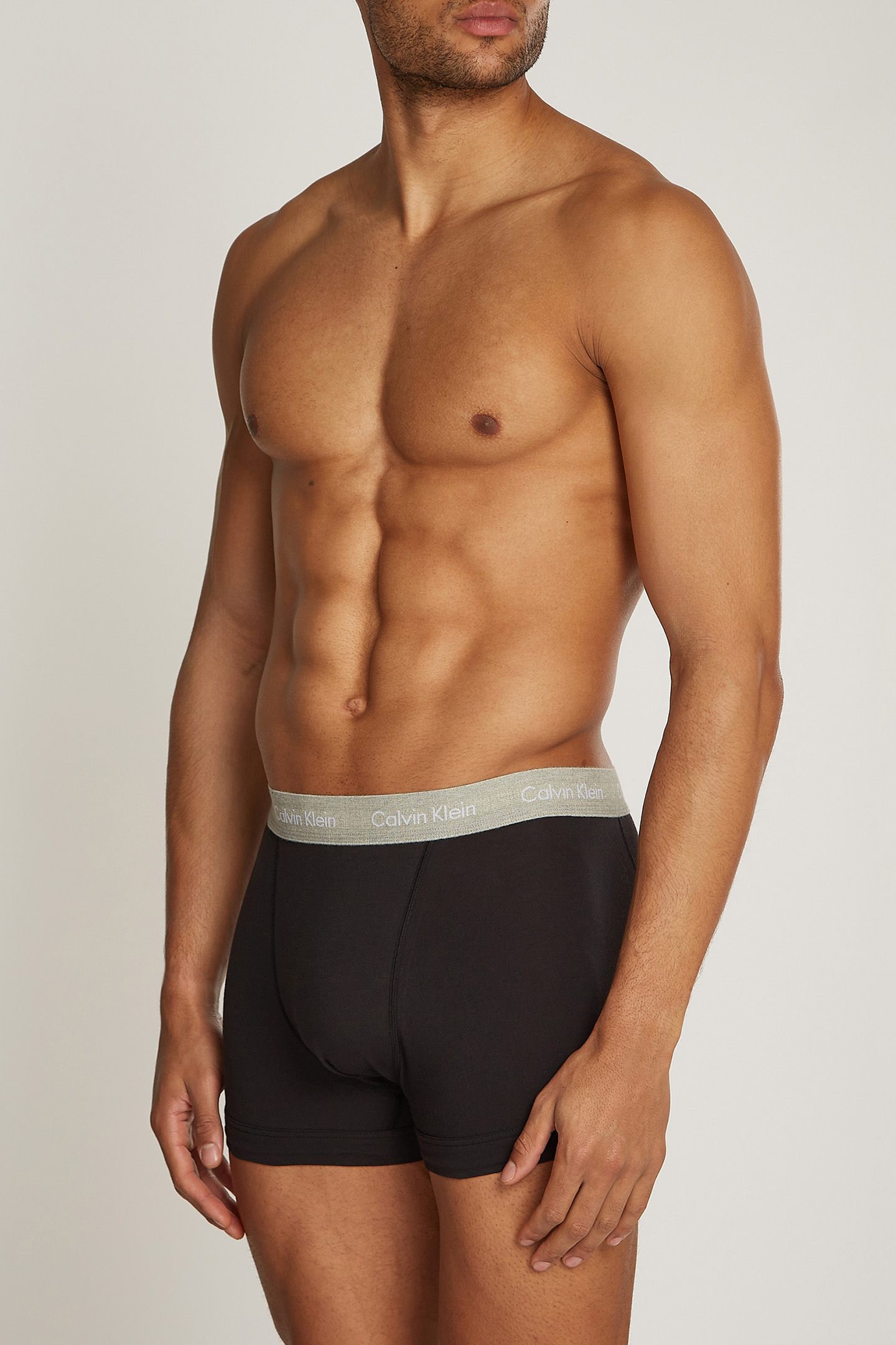 3 PACK TRUNKS - COTTON STRETCH B- R IRIS, GREY HEAT, DUSTY T 6