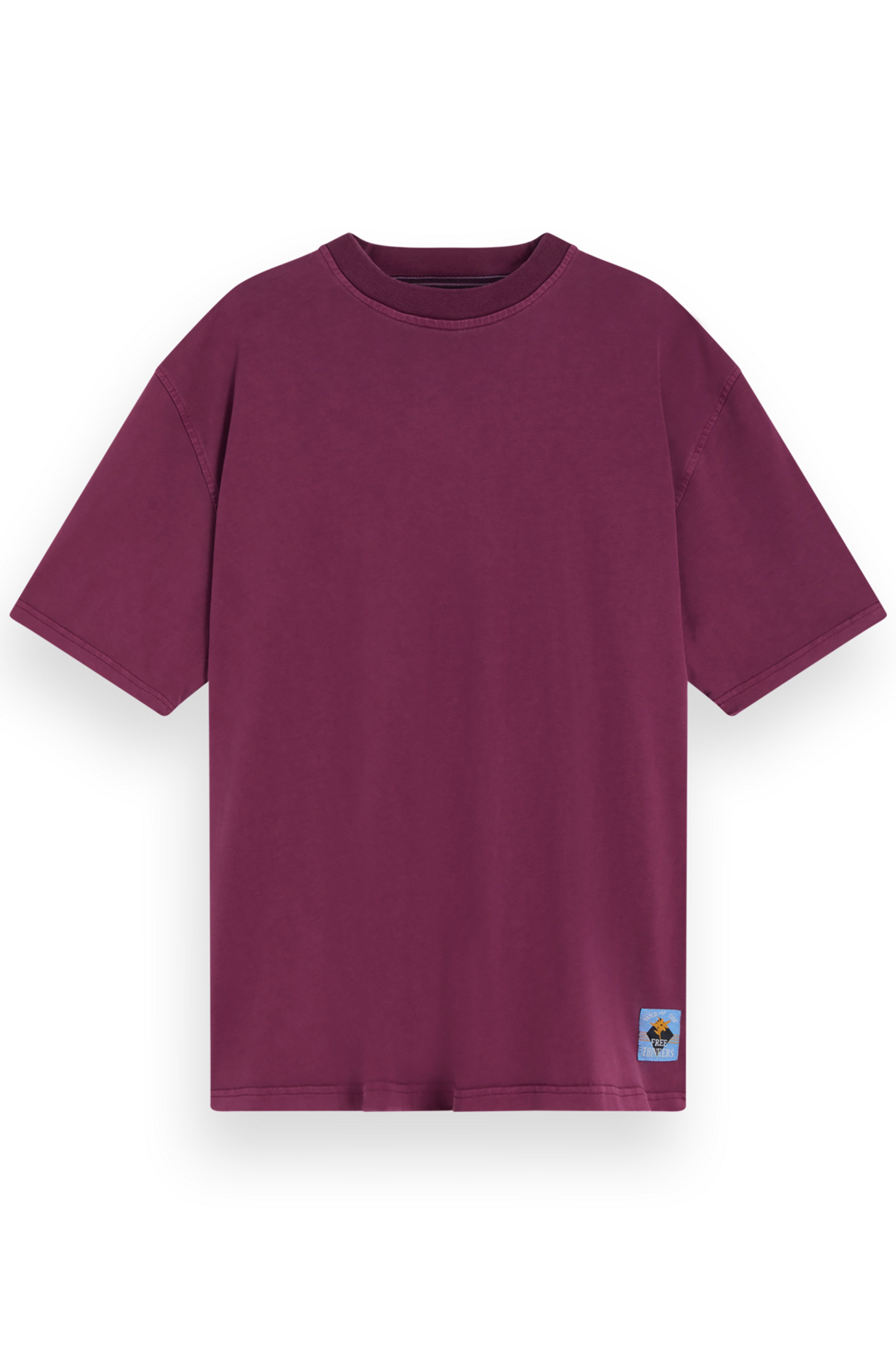 CUT + SEW GARMENT DYE T-SHIRT BERRY 4
