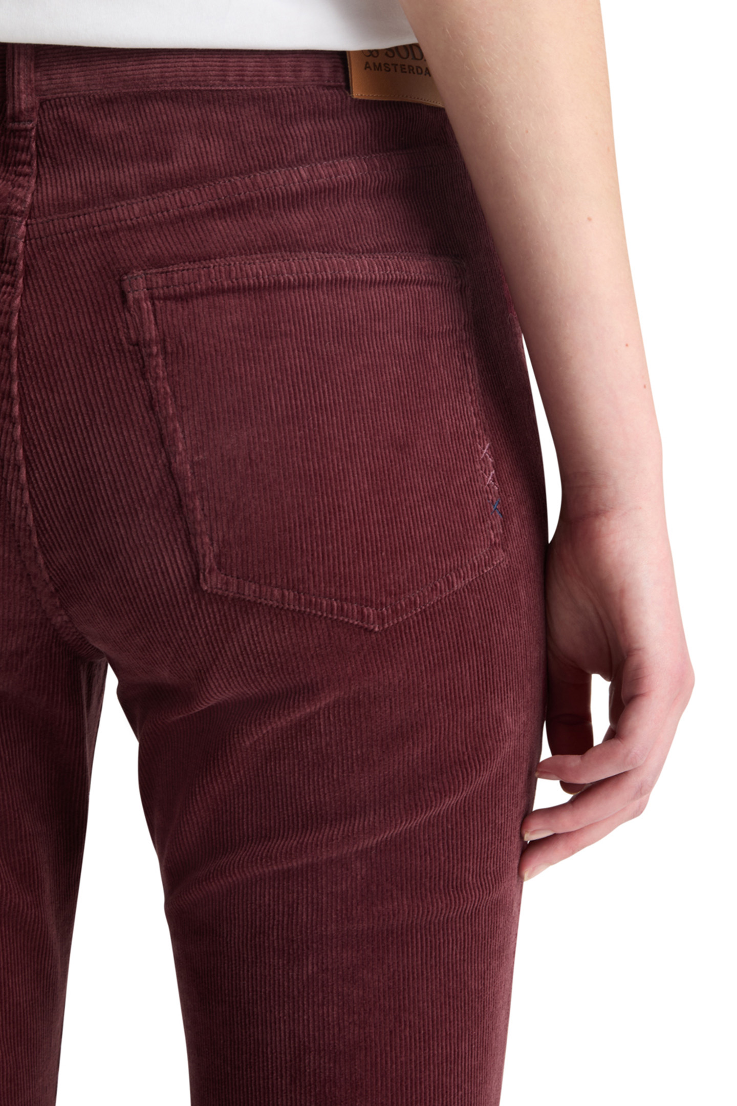 THE CHARM CLASSIC FLARED JEANS IN COLOURED STRETCH CORDUROY  7
