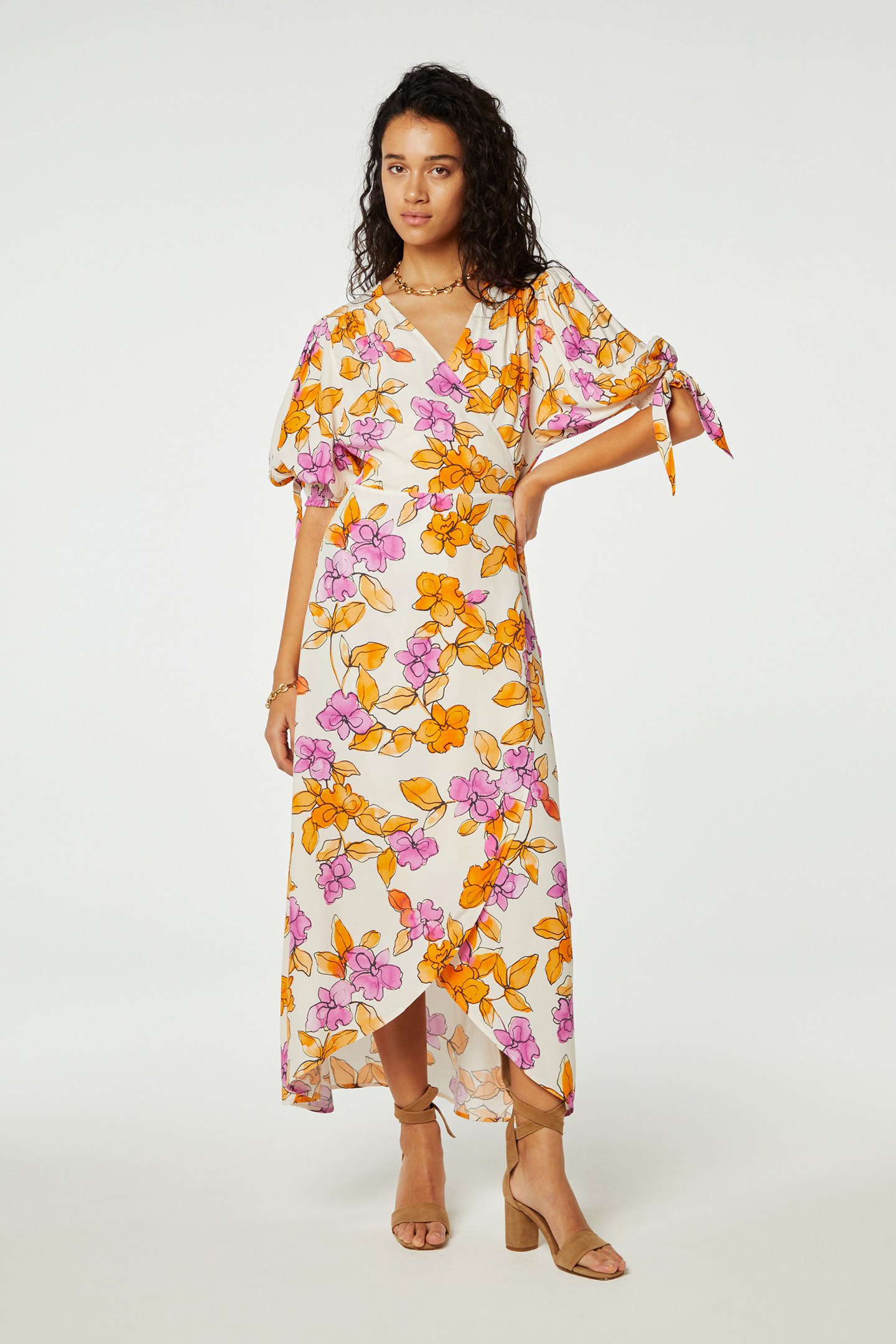 HANNAH DRESS MIMOSA/CREAM WHITE by Fabienne Chapot