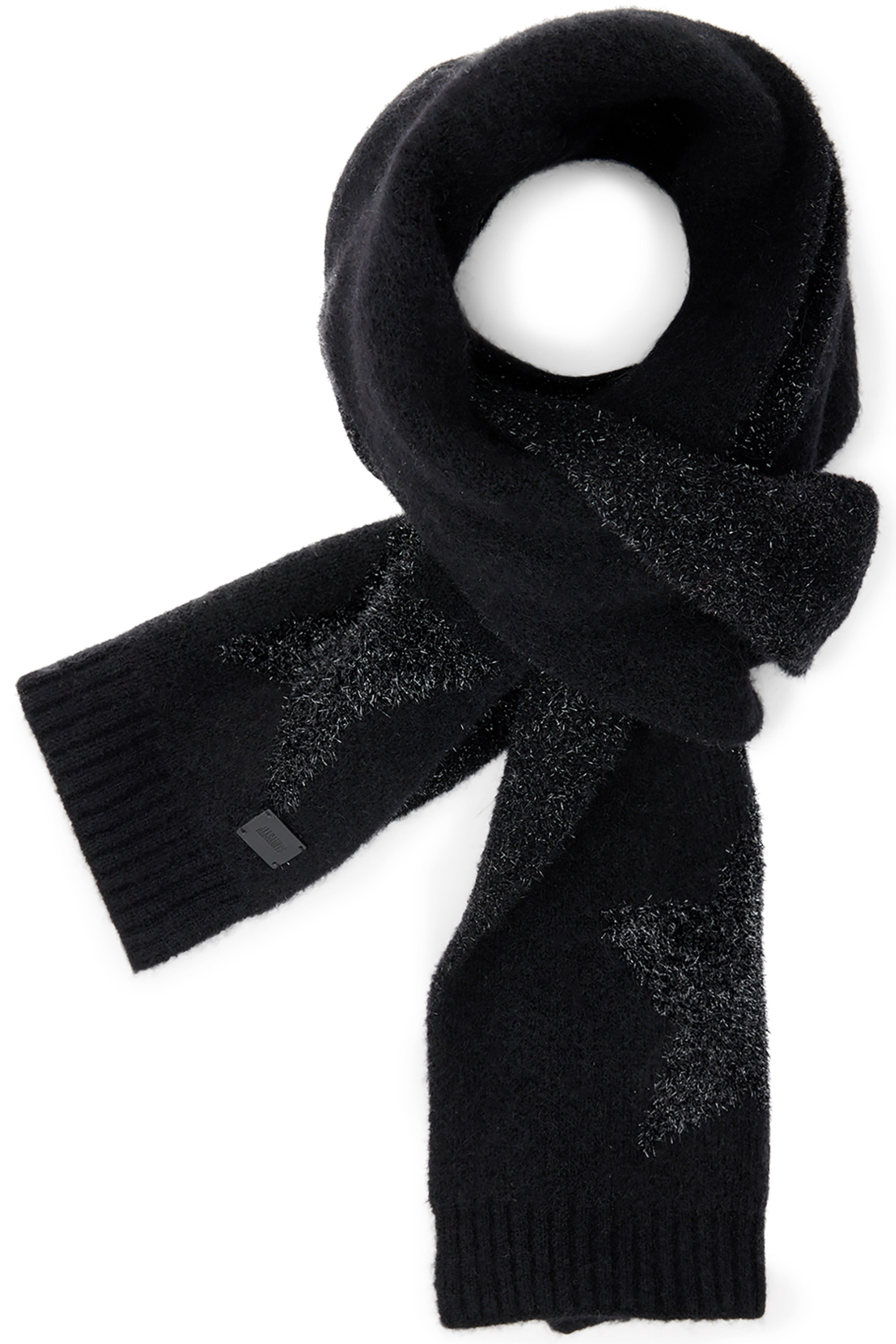STAR TINSEL SCARF BLACK 2