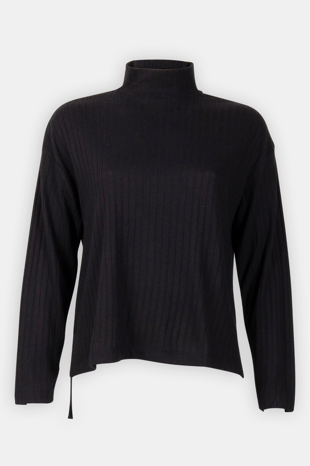 HIGH NECK RIBBED JUMPER BLACK 3