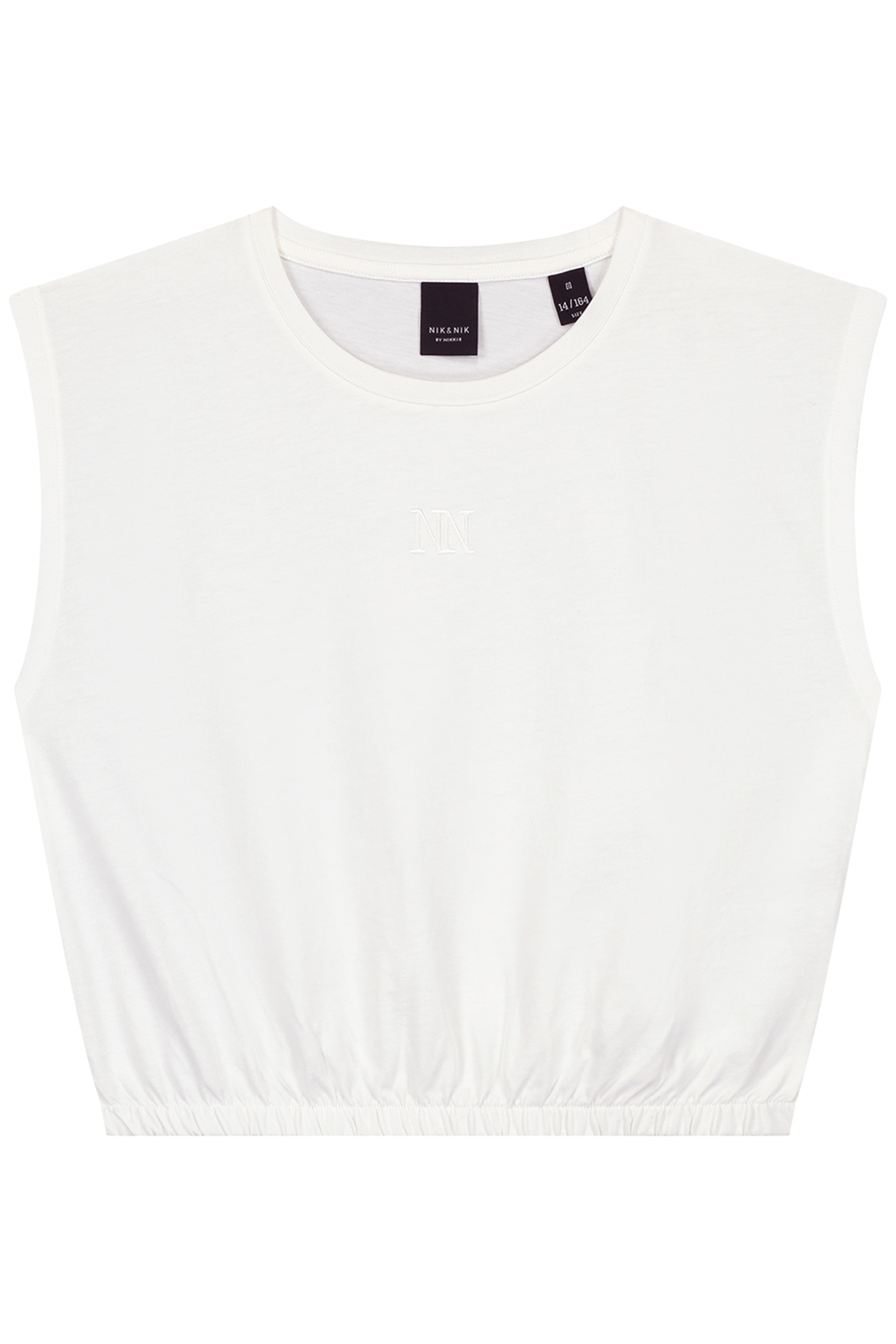 ELASTIC WAIST T-SHIRT OFF WHITE 2