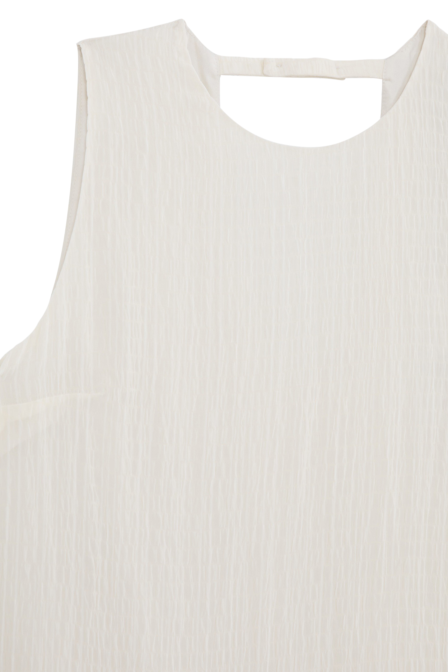 WHITE VOILE MAXI DRESS WITH CHECK PATTERN EFFECT 3