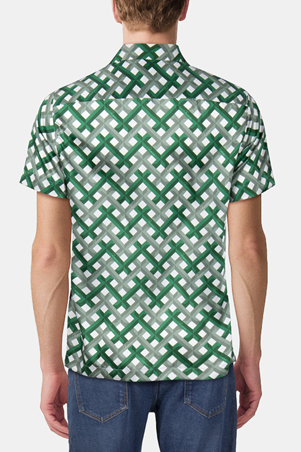 PRINTED CUBAN COLLAR SHIRT GREEN 2