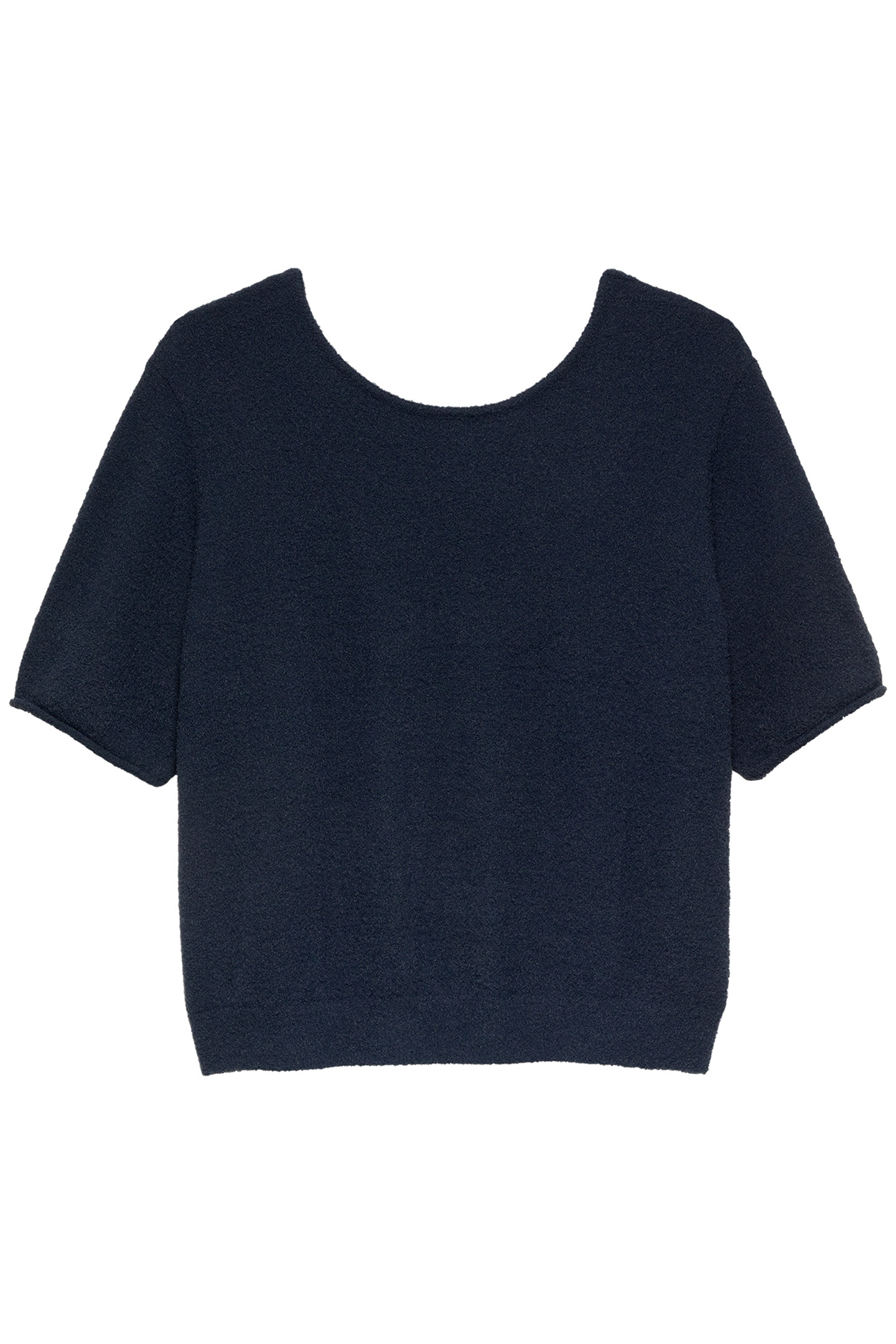 SOFT SHORT SLEEVE KNIT WITH VNECK NAVY BLAZER 5