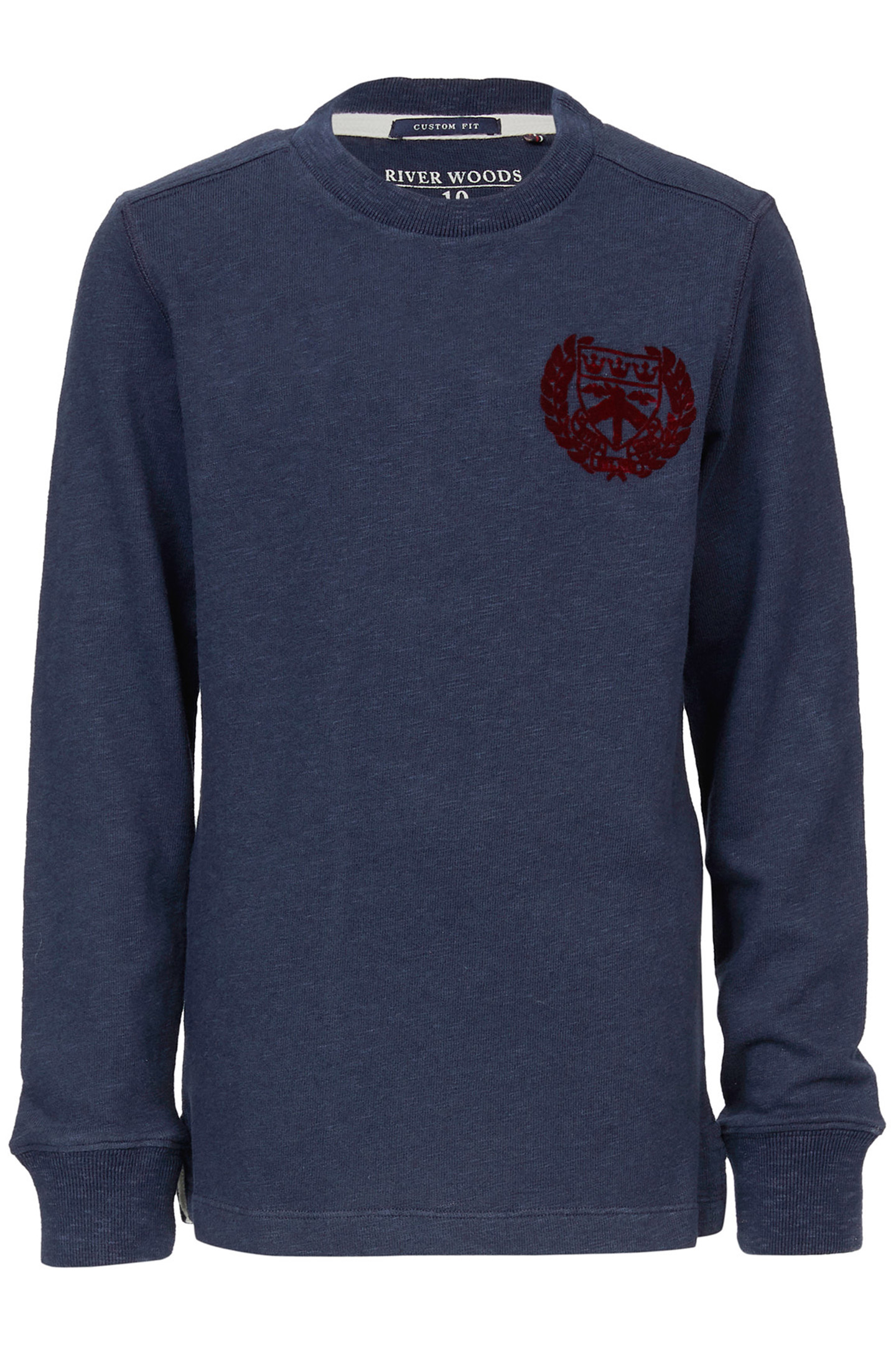 CUSTOM FIT ROUND NECK T-SHIRT IN BLUE 1