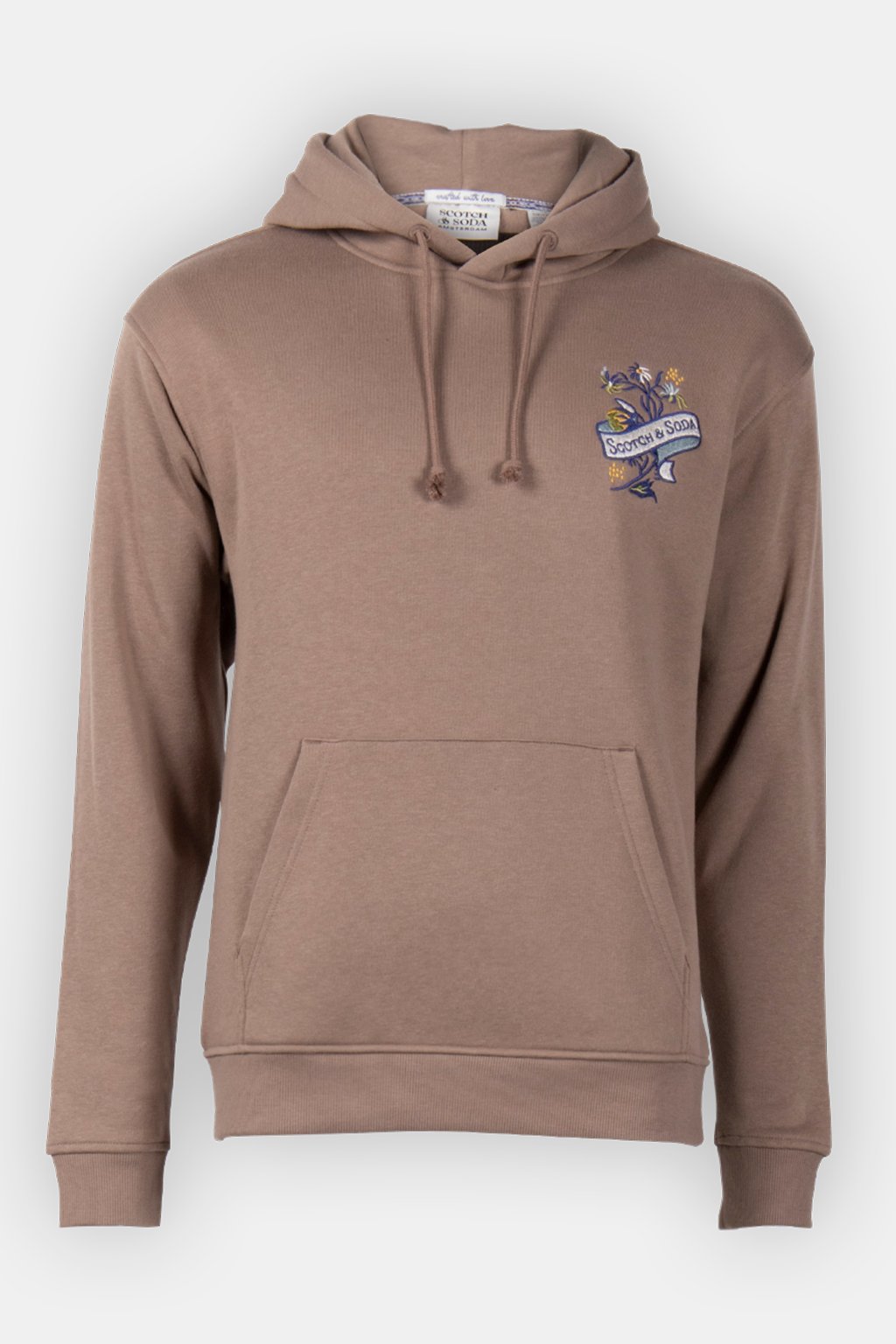 RELAXED FIT FLEECE GRAPHIC HOODIE CAPPUCHINO 3