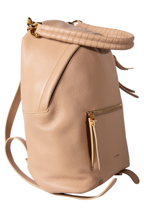 LEATHER BACKPACK IN BEIGE 4