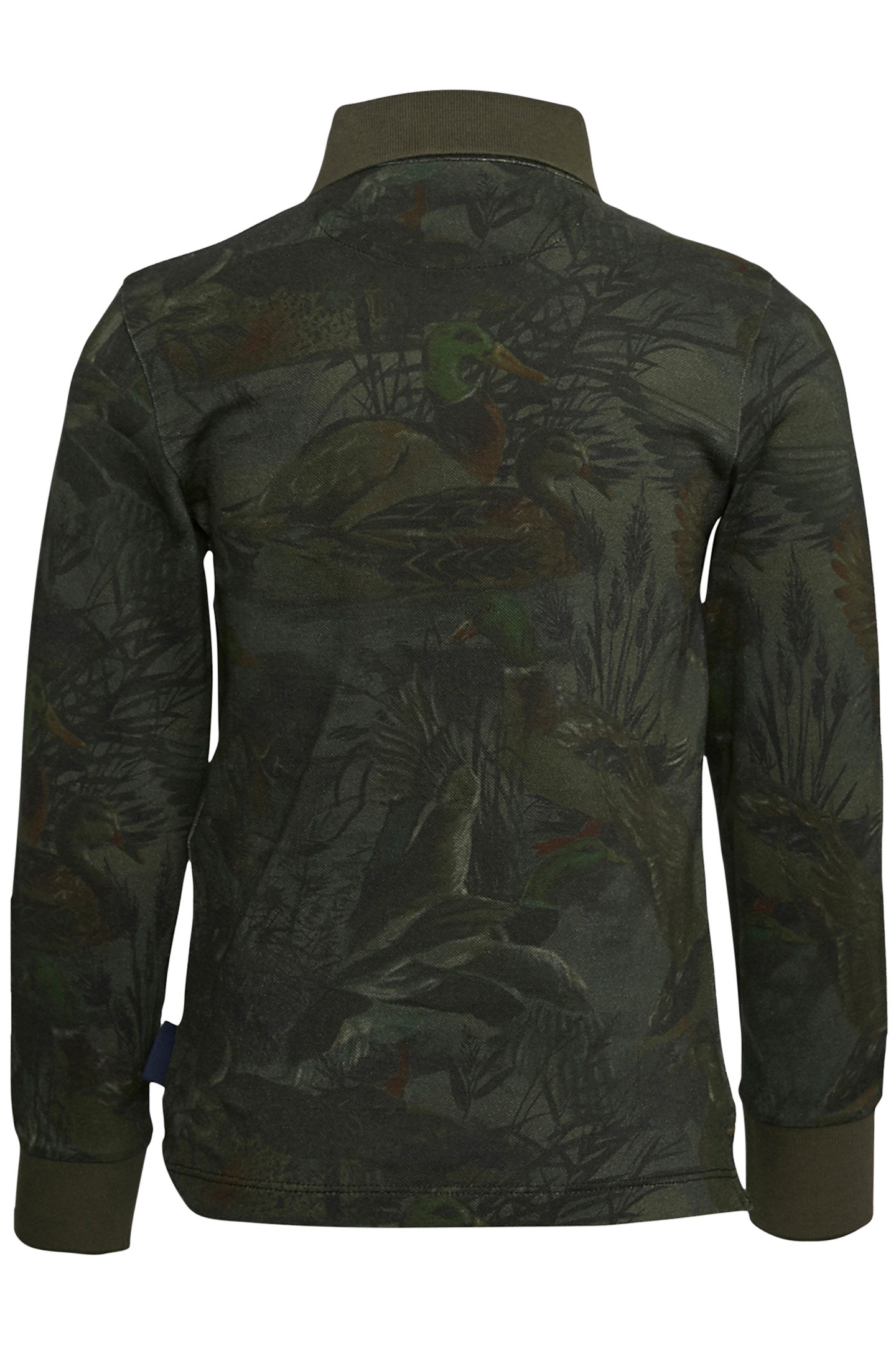 FLORAL POLO LONG SLEEVES KHAKI 3