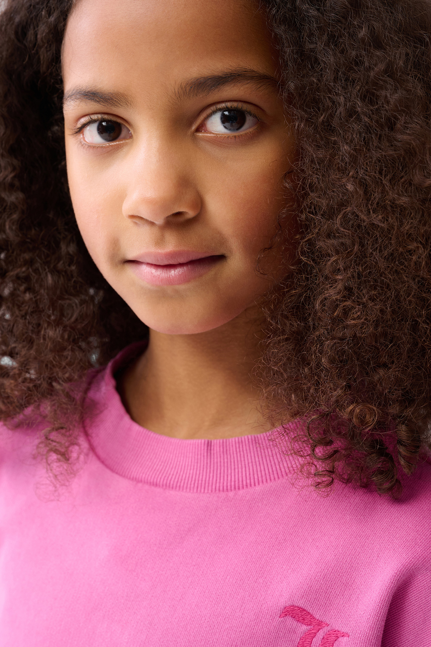 GIRLS GAM-SBLIZZY RUFFLE SWEAT PINK 5