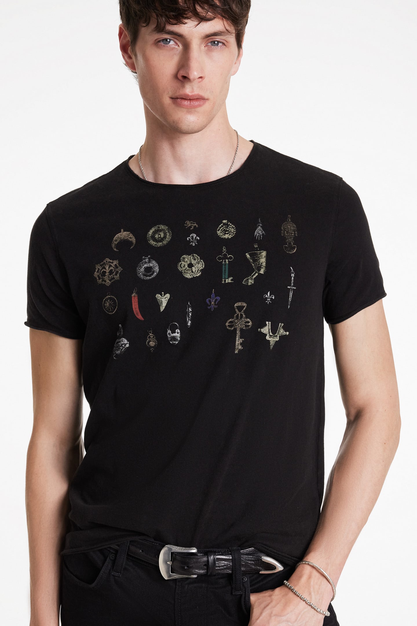 SS RAW EDGE TEE - PENDANT BLACK 3