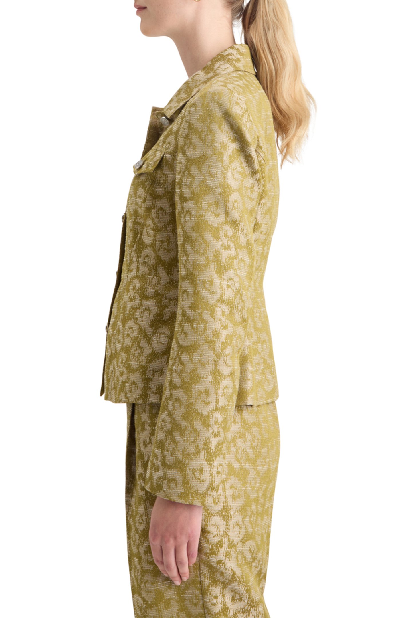 JACQUARD FITTED TRUCKER BLAZER IKAT LEOPARD 6