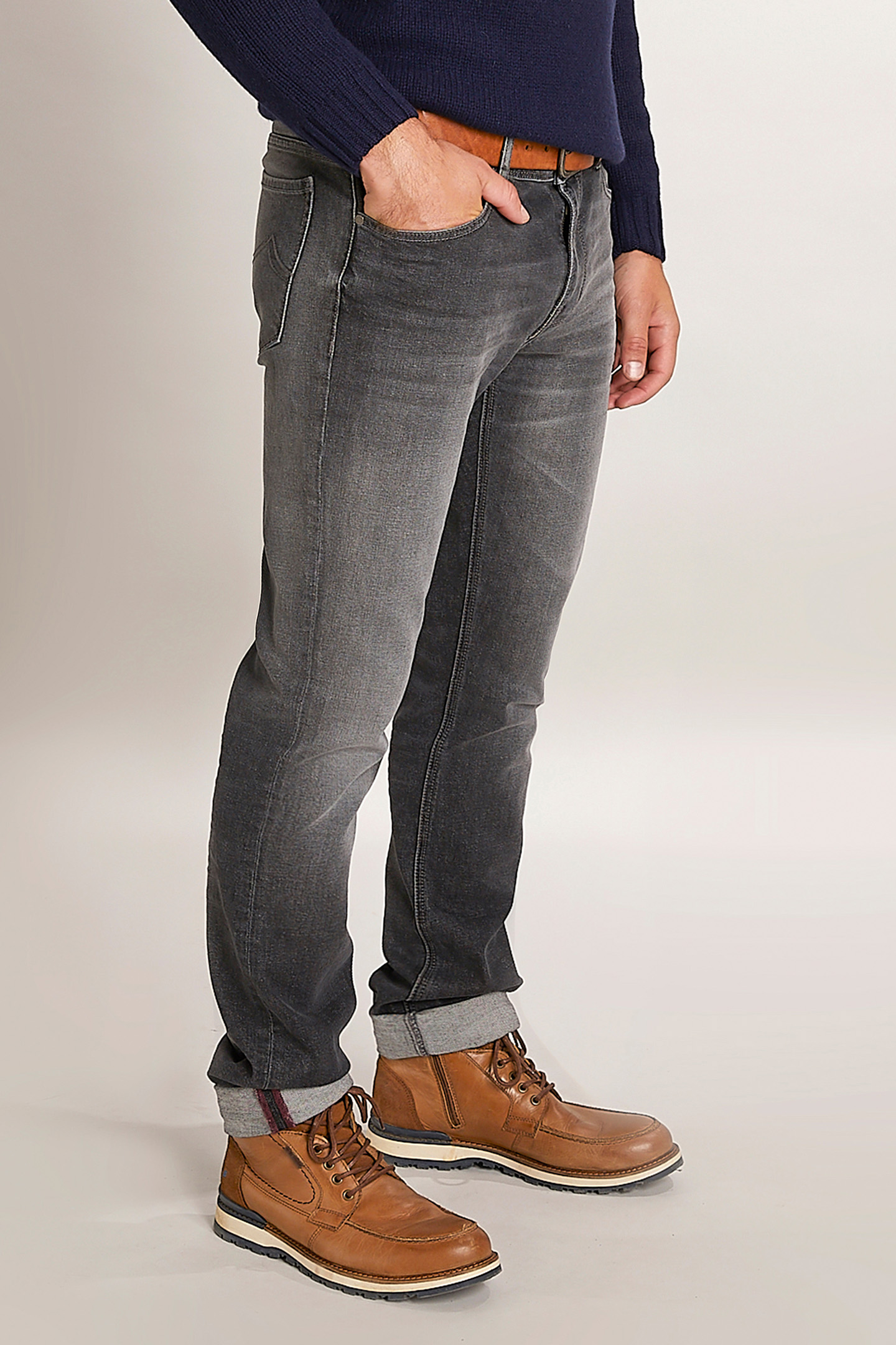 TF BASIC STR 5PKT GREY JEANS by River Woods