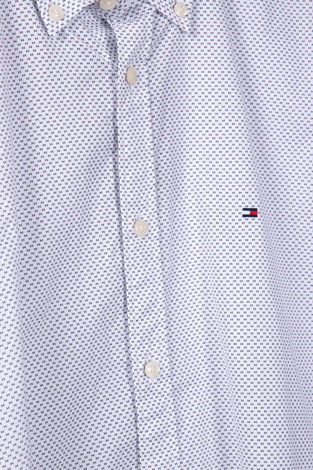 FLEX MINI PRINT SHIRT RELAXED FIT WHITE/DESERT SKY 4