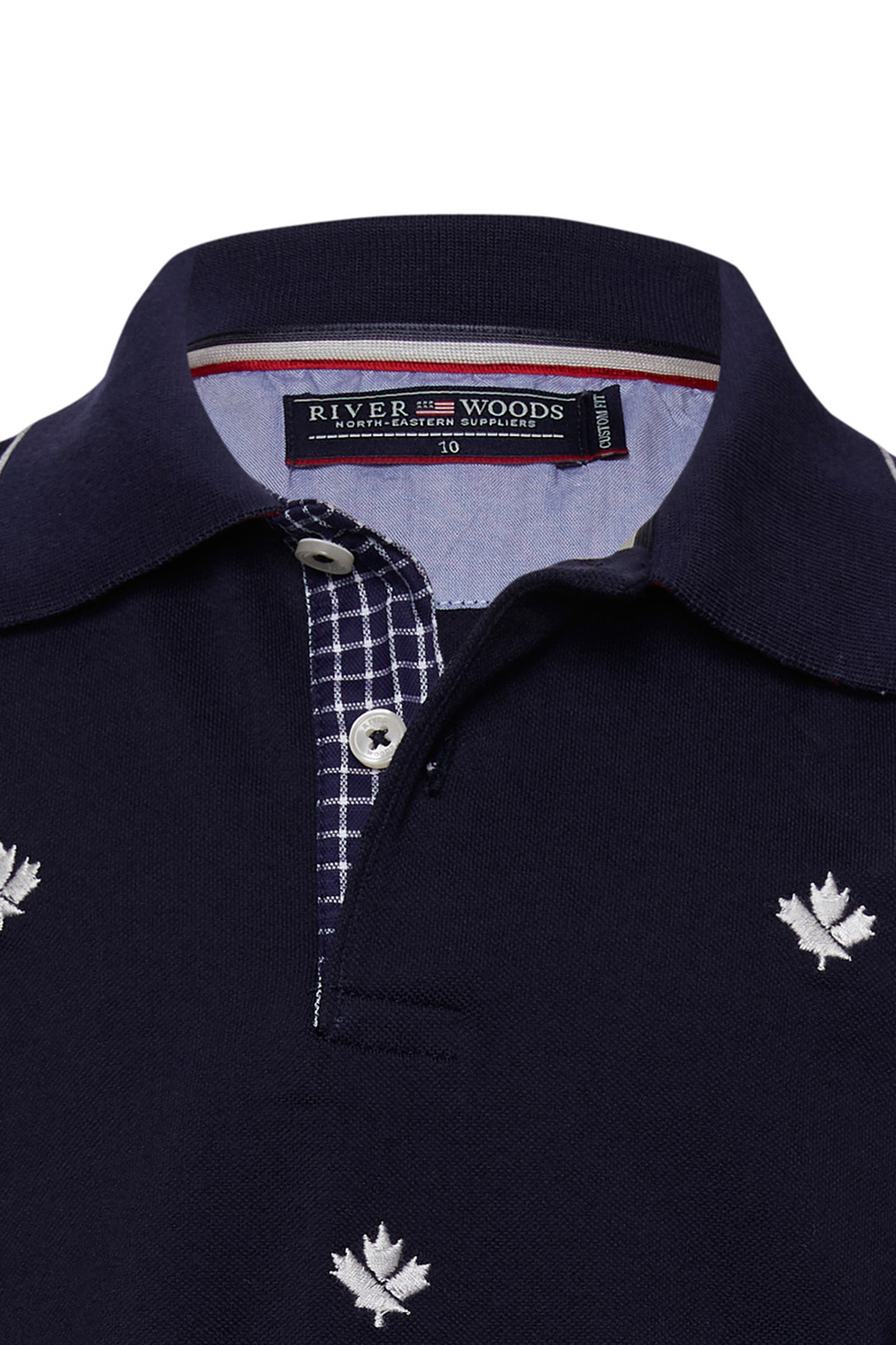 CUSTOM FIT COTTON POLO IN BLUE 3