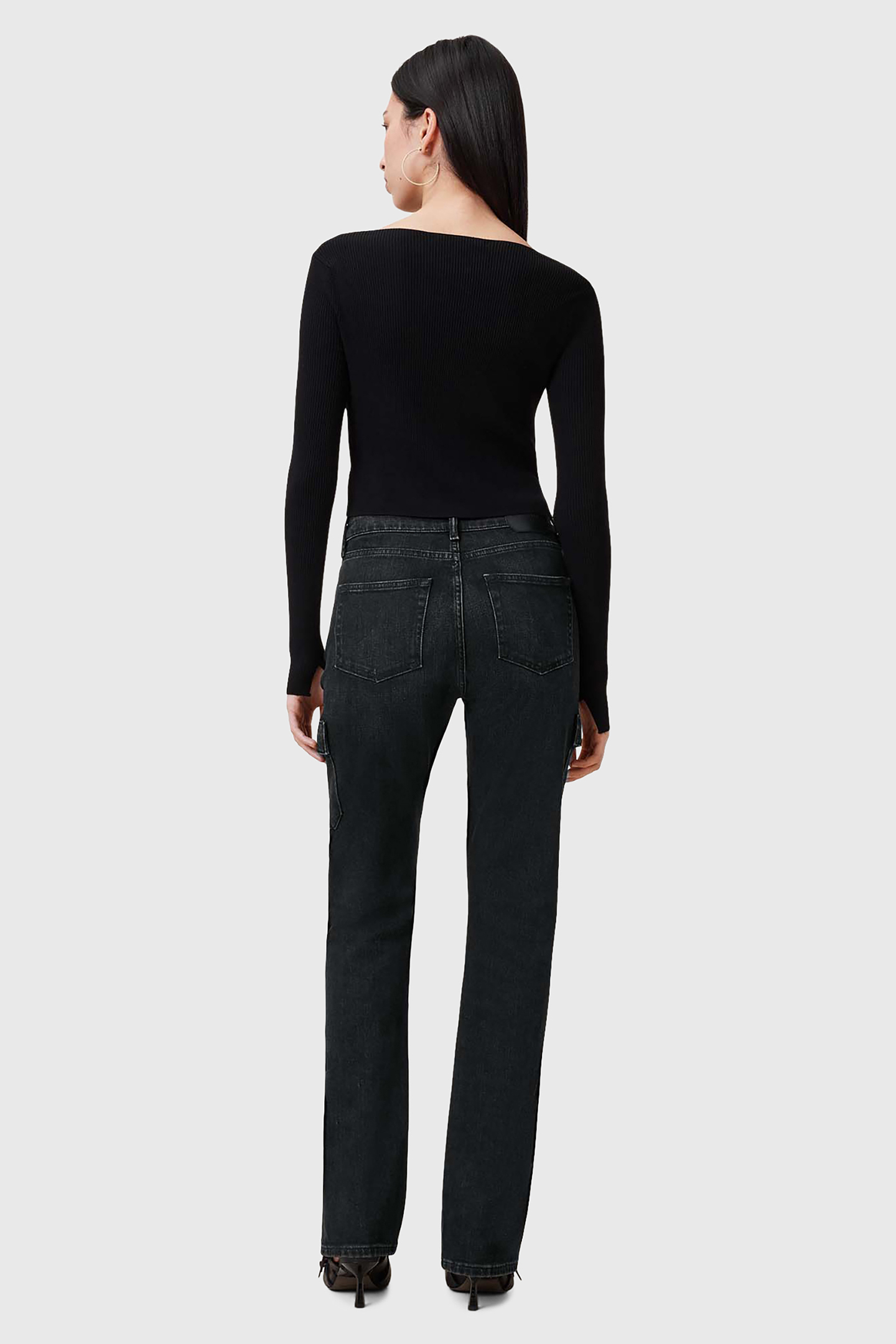 HOLLIS CARGO BOOTCUT WASHED BLACK 4