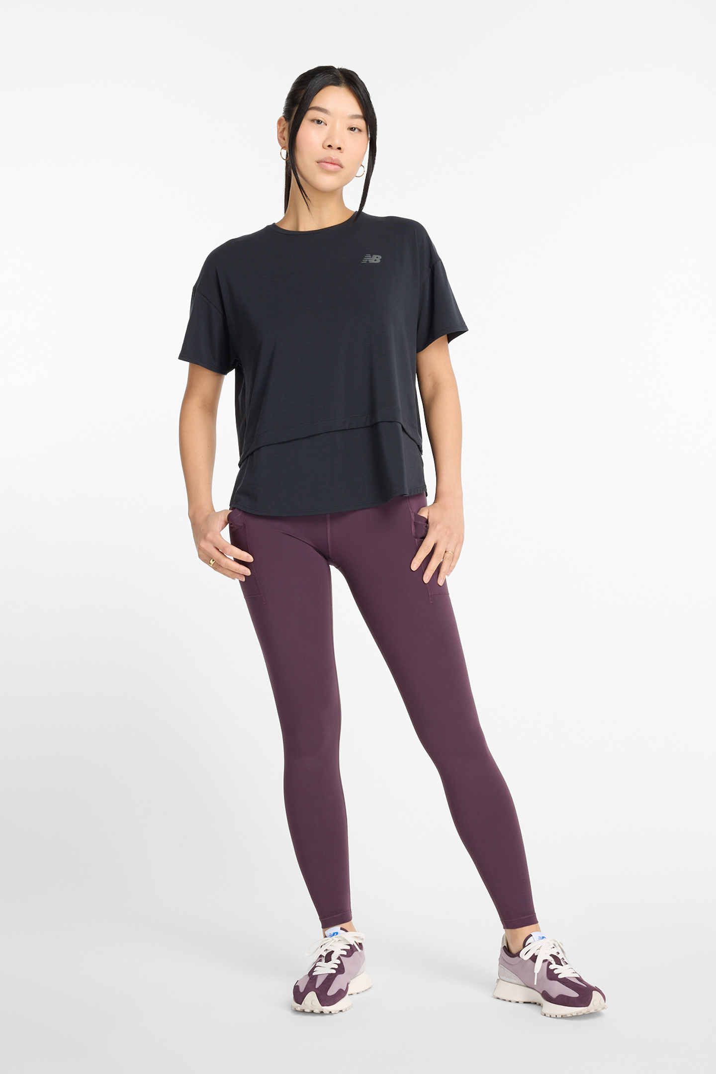 SLEEK POCKET HIGH RISE LEGGING IN PLUM 3