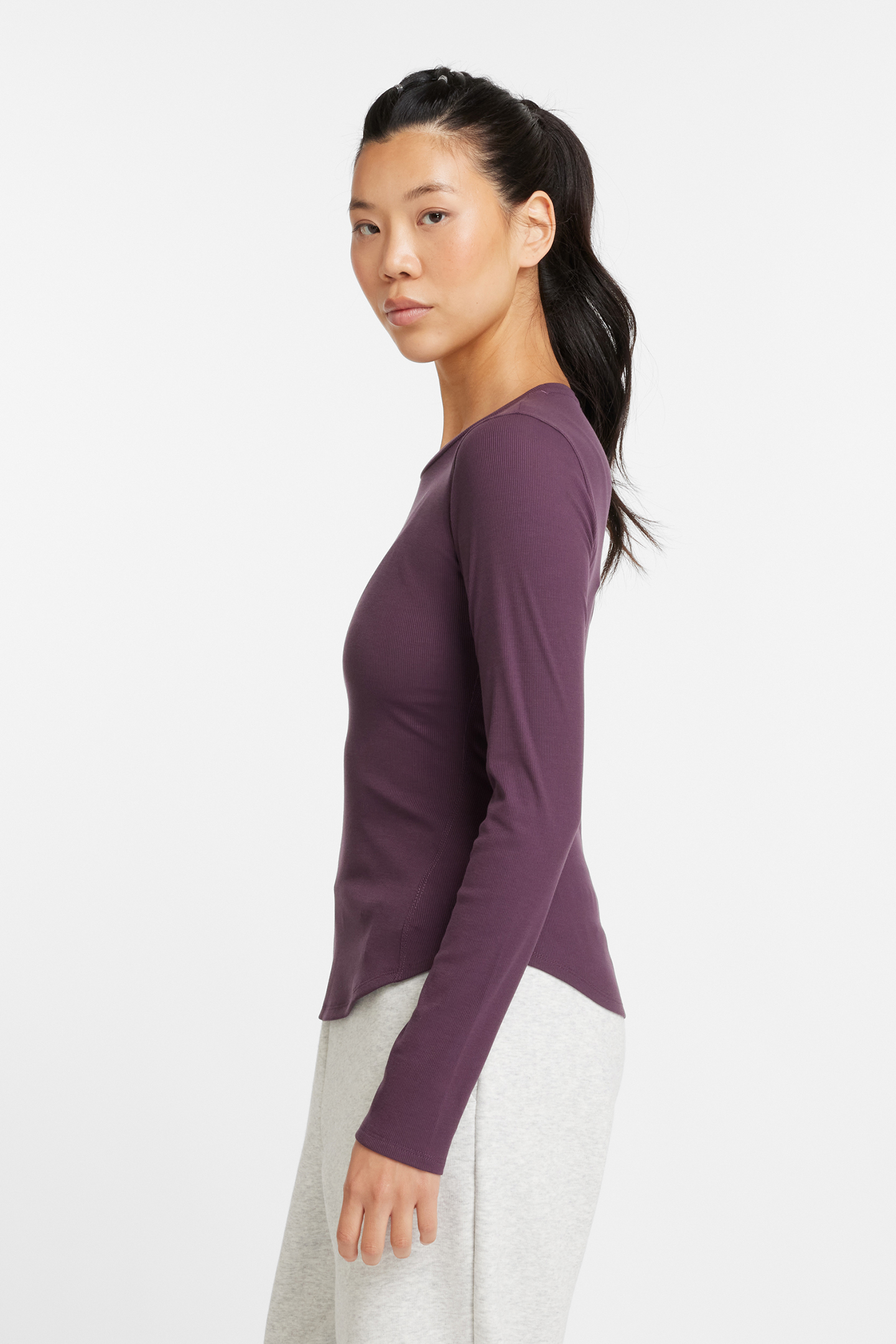 LONG SLEEVE TOP IN PLUM 3