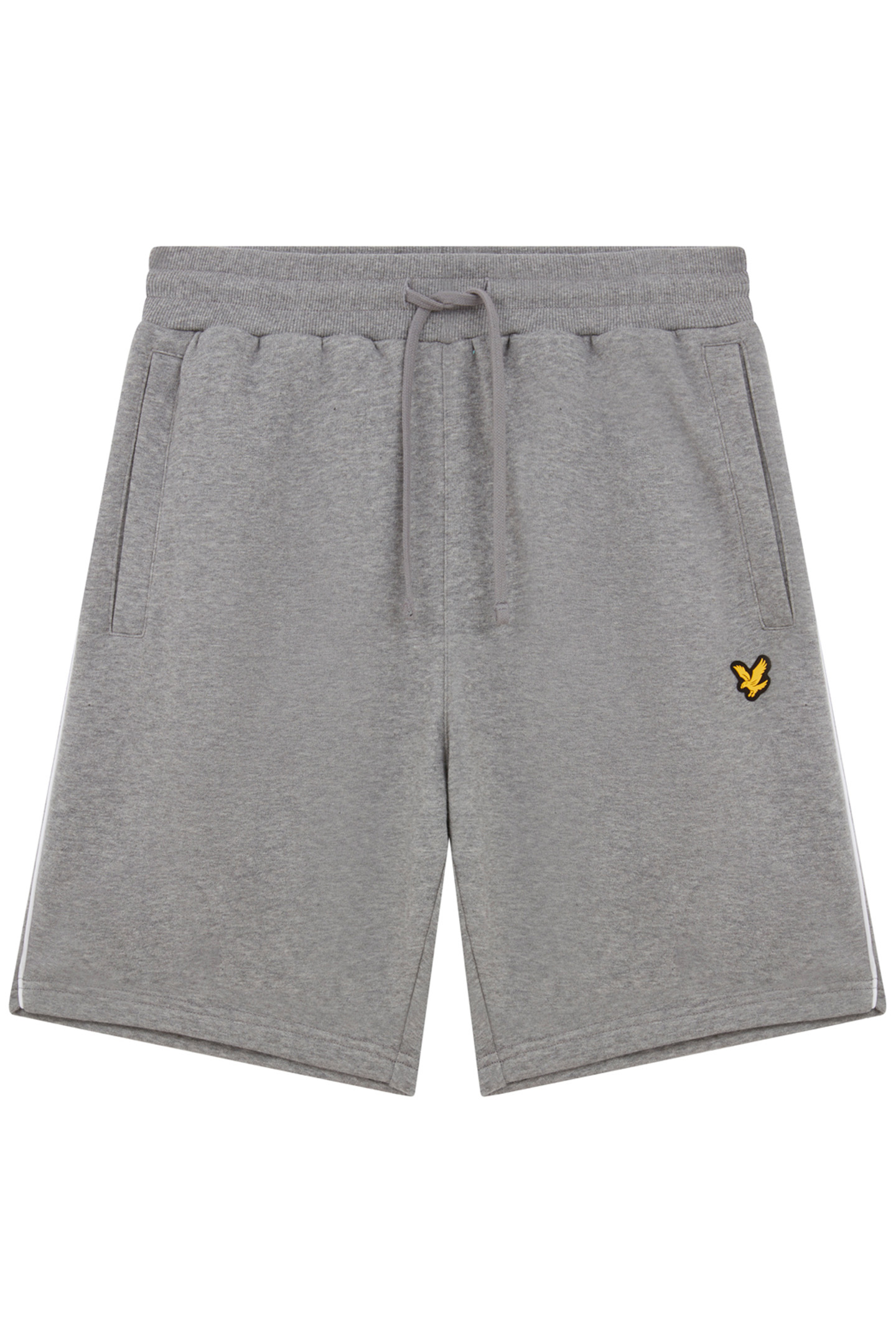 SWEAT SHORT WITH CONTRAST PIPING MID GREY MARL 3
